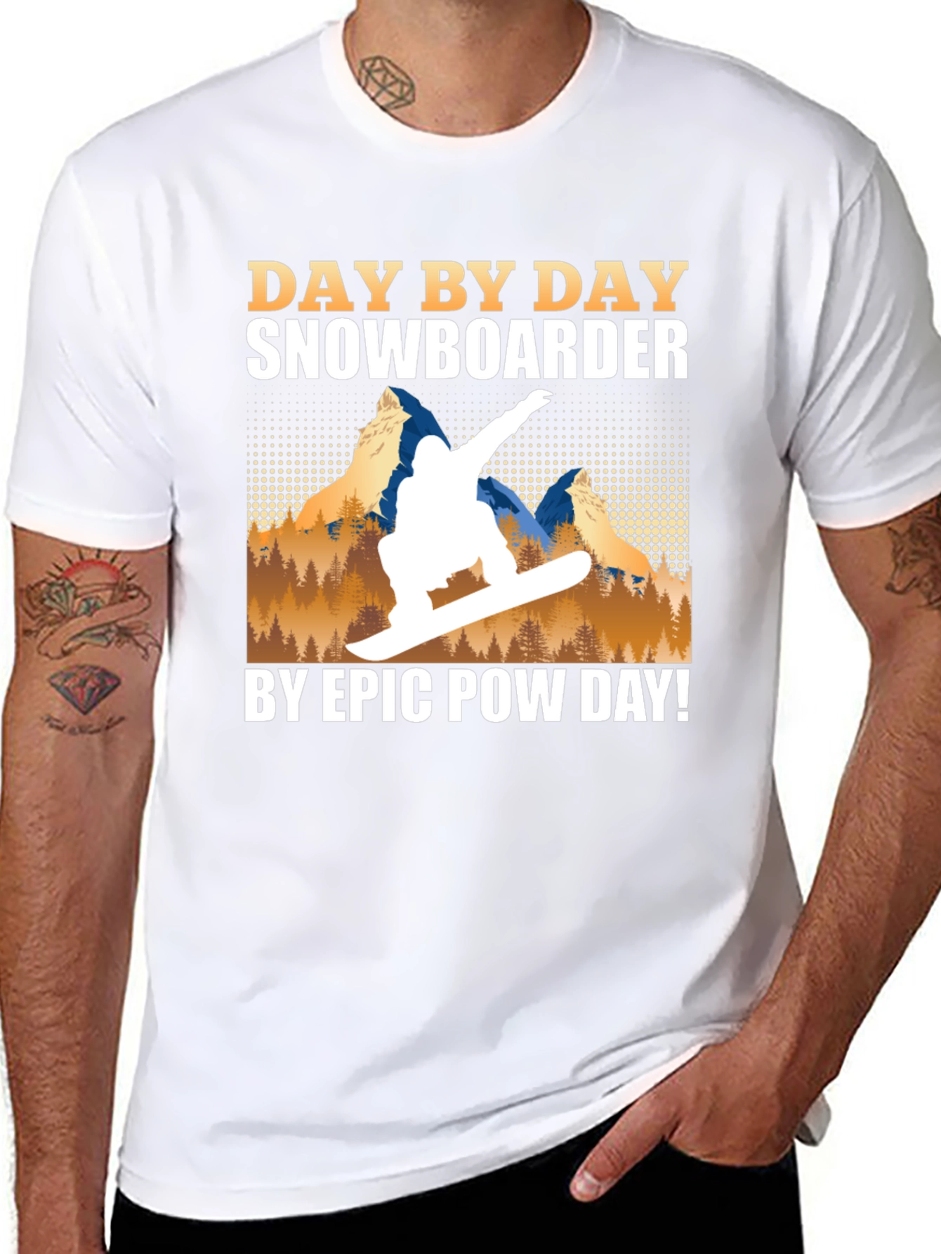 Snowboarder Day by Day Graphic Tee