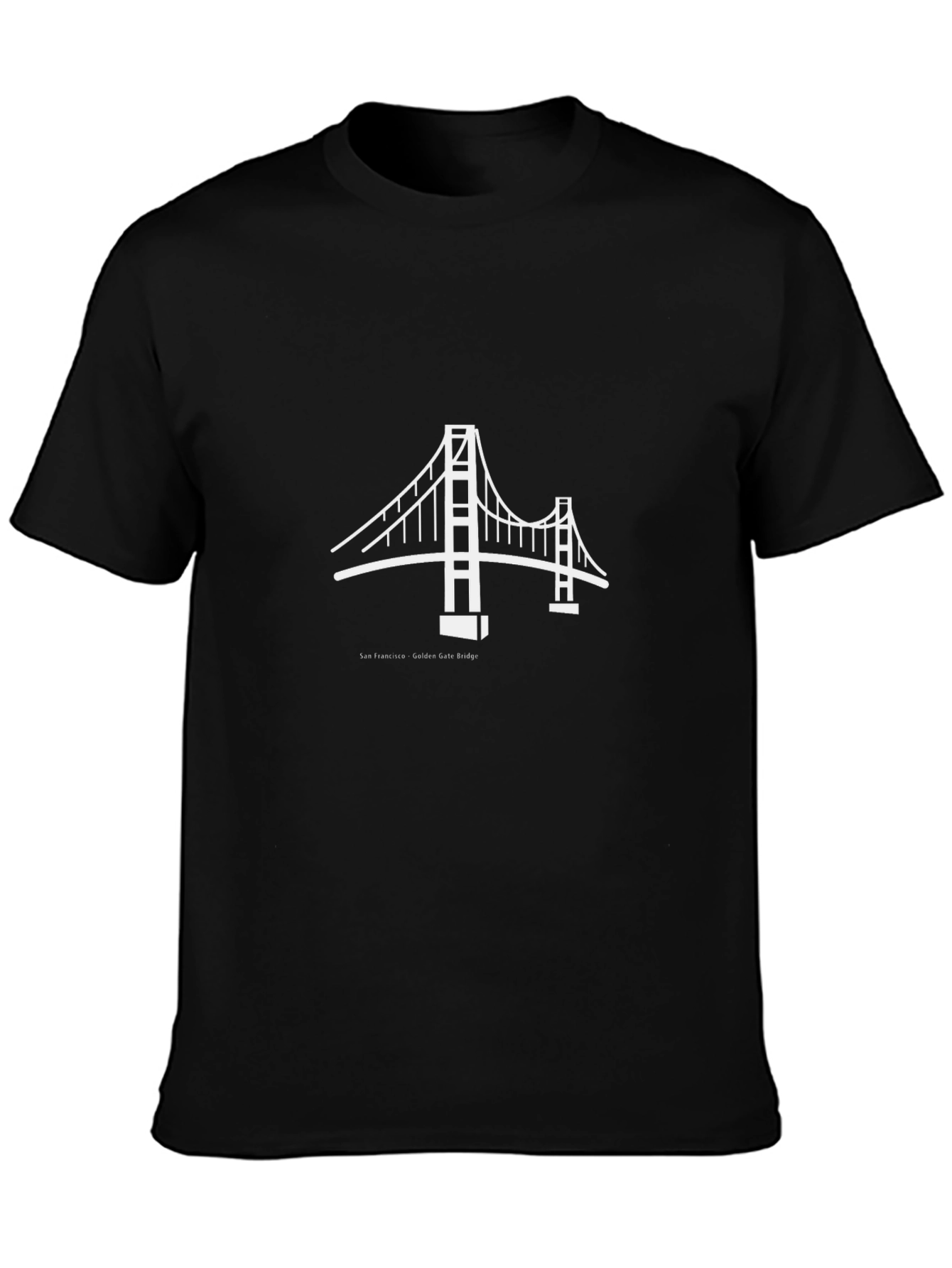 Golden Gate Bridge Graphic Tee - Black Cotton T-Shirt