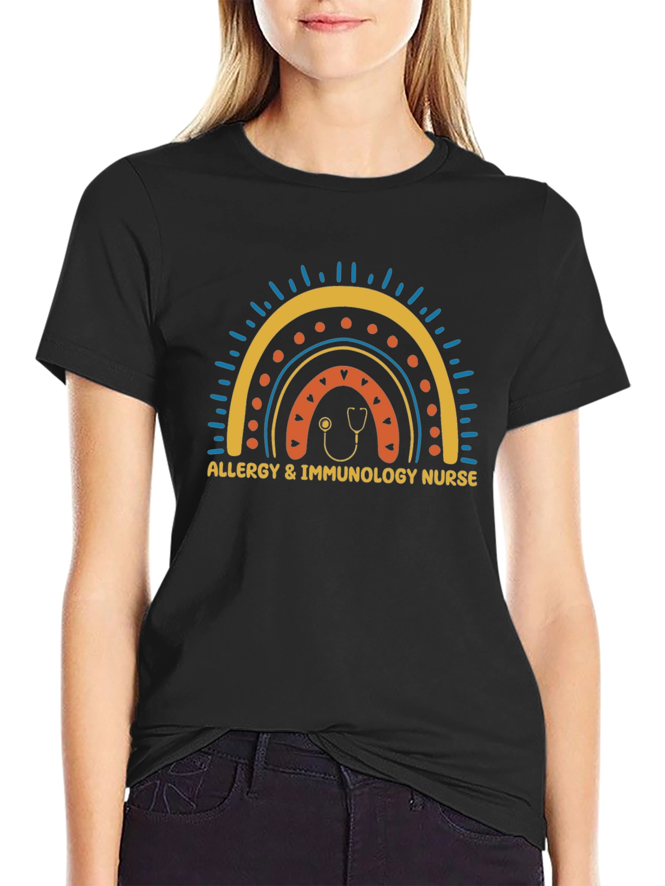 Allergy & Immunology Nurse Rainbow T-Shirt