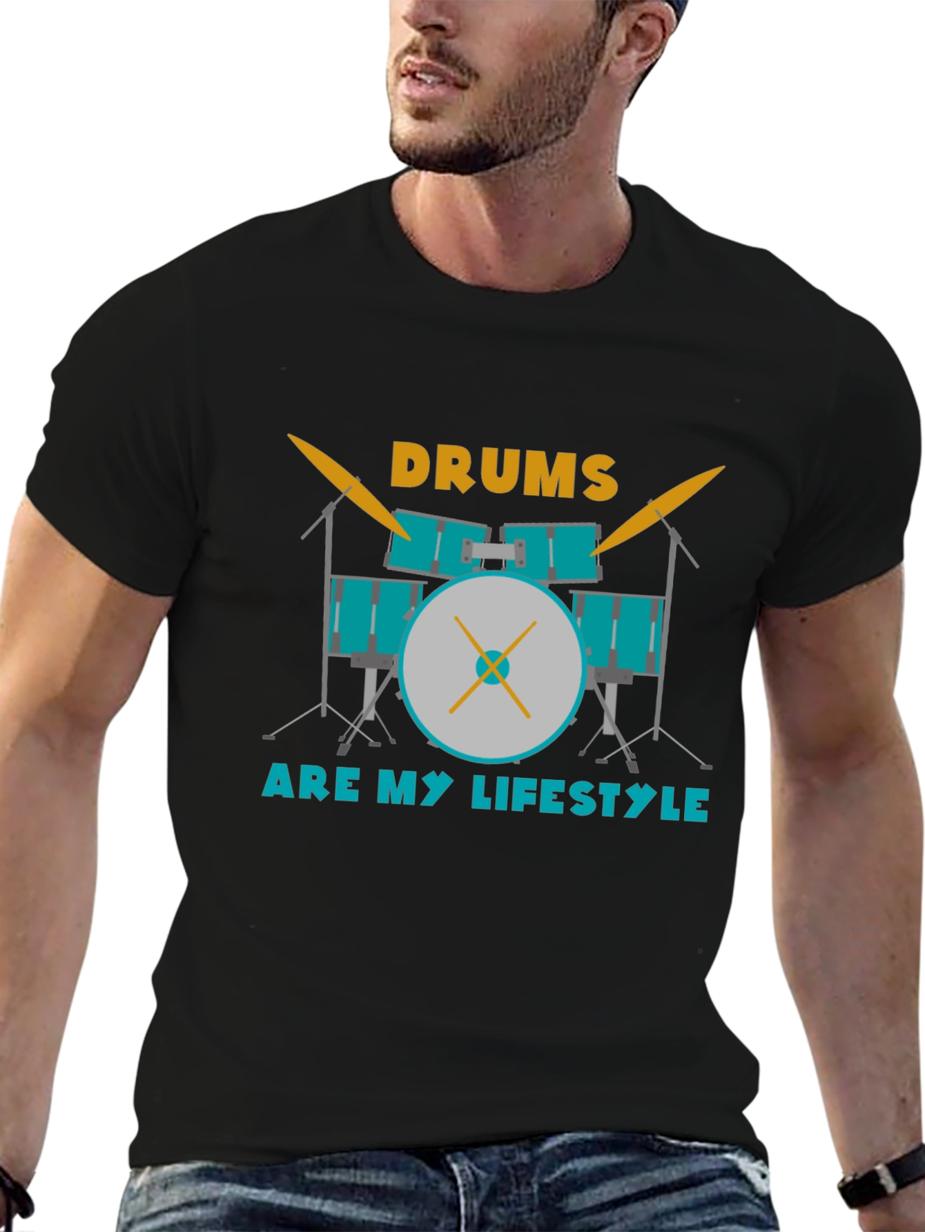 Drums Are My Lifestyle Graphic Tee - Musician T-Shirt