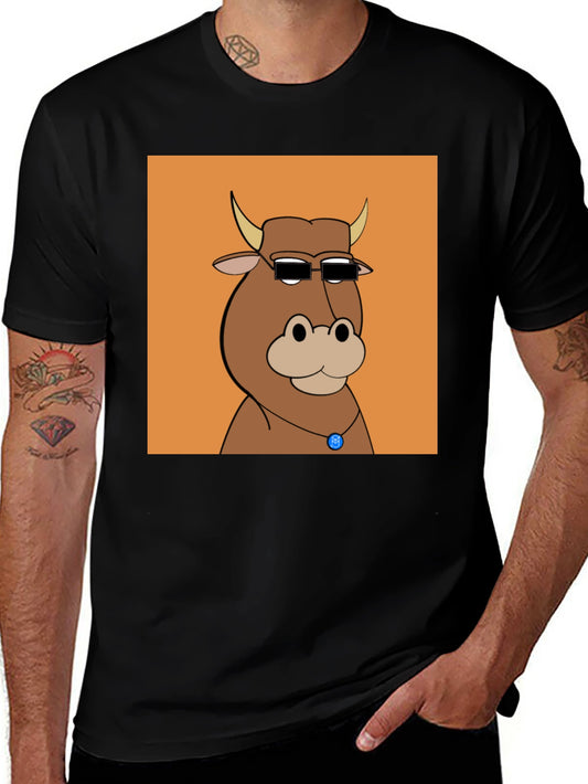 Cool Cartoon Cow Graphic Tee