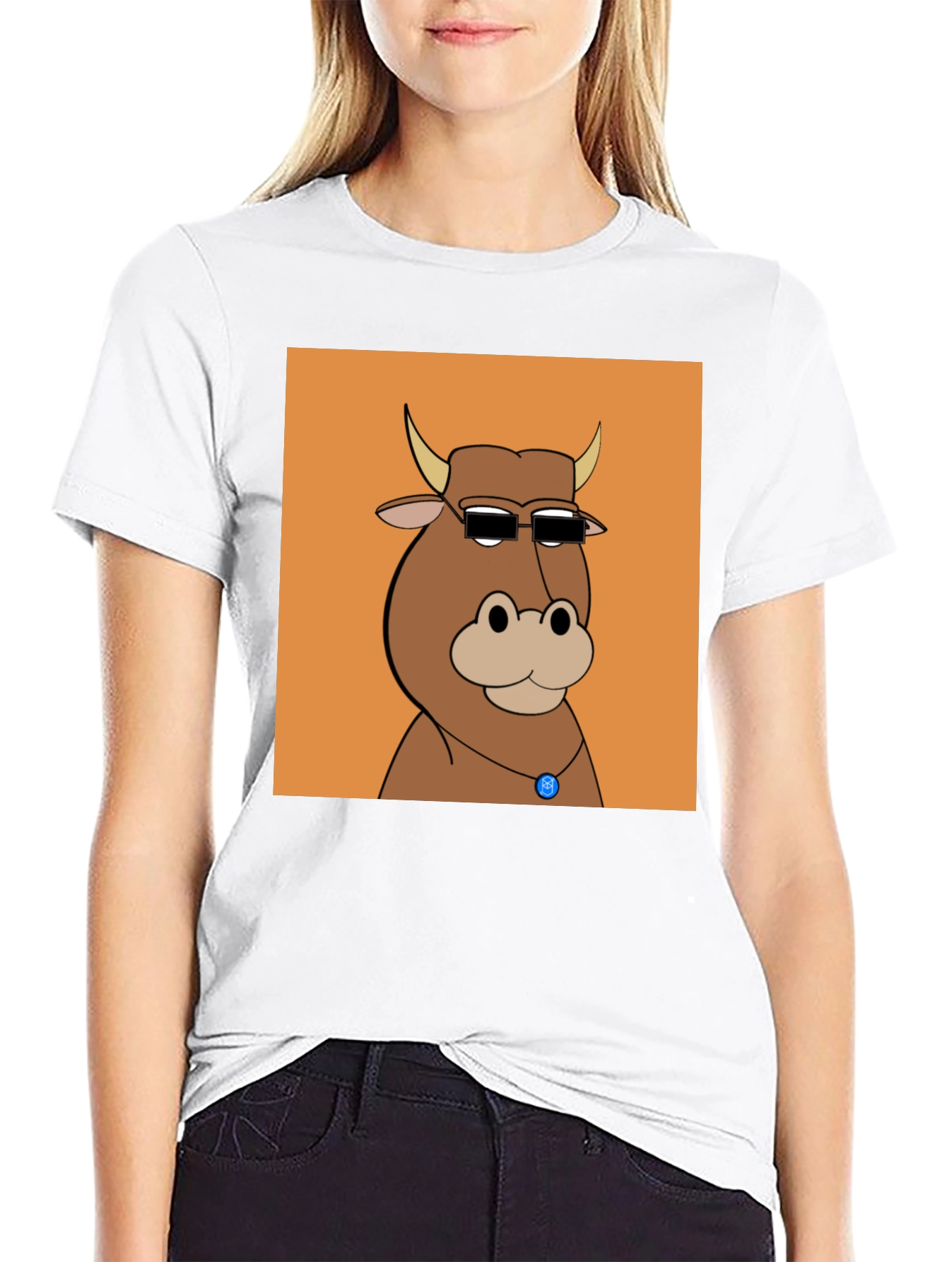 Cool Cartoon Cow Graphic Tee