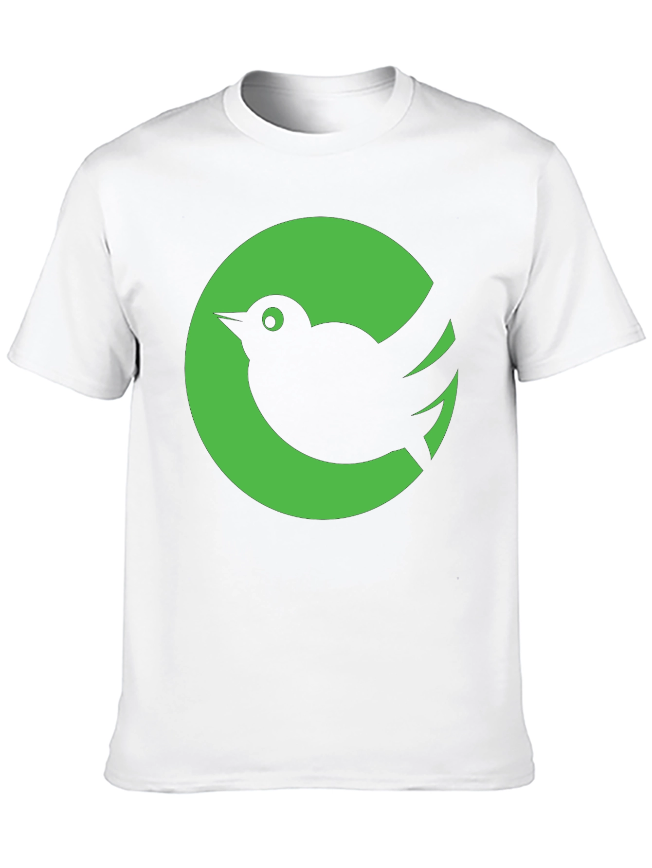 Green Bird Graphic Tee - Stylish Black Cotton T-Shirt