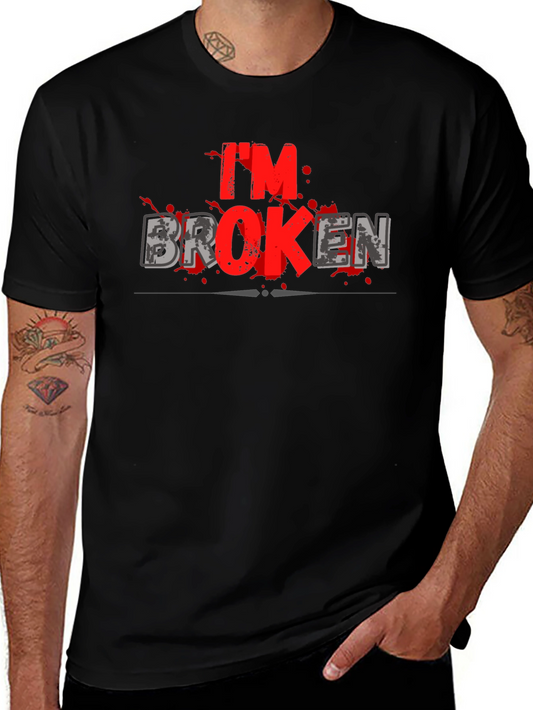 Im Broken T-Shirt - Graphic Print Crew Neck Tee