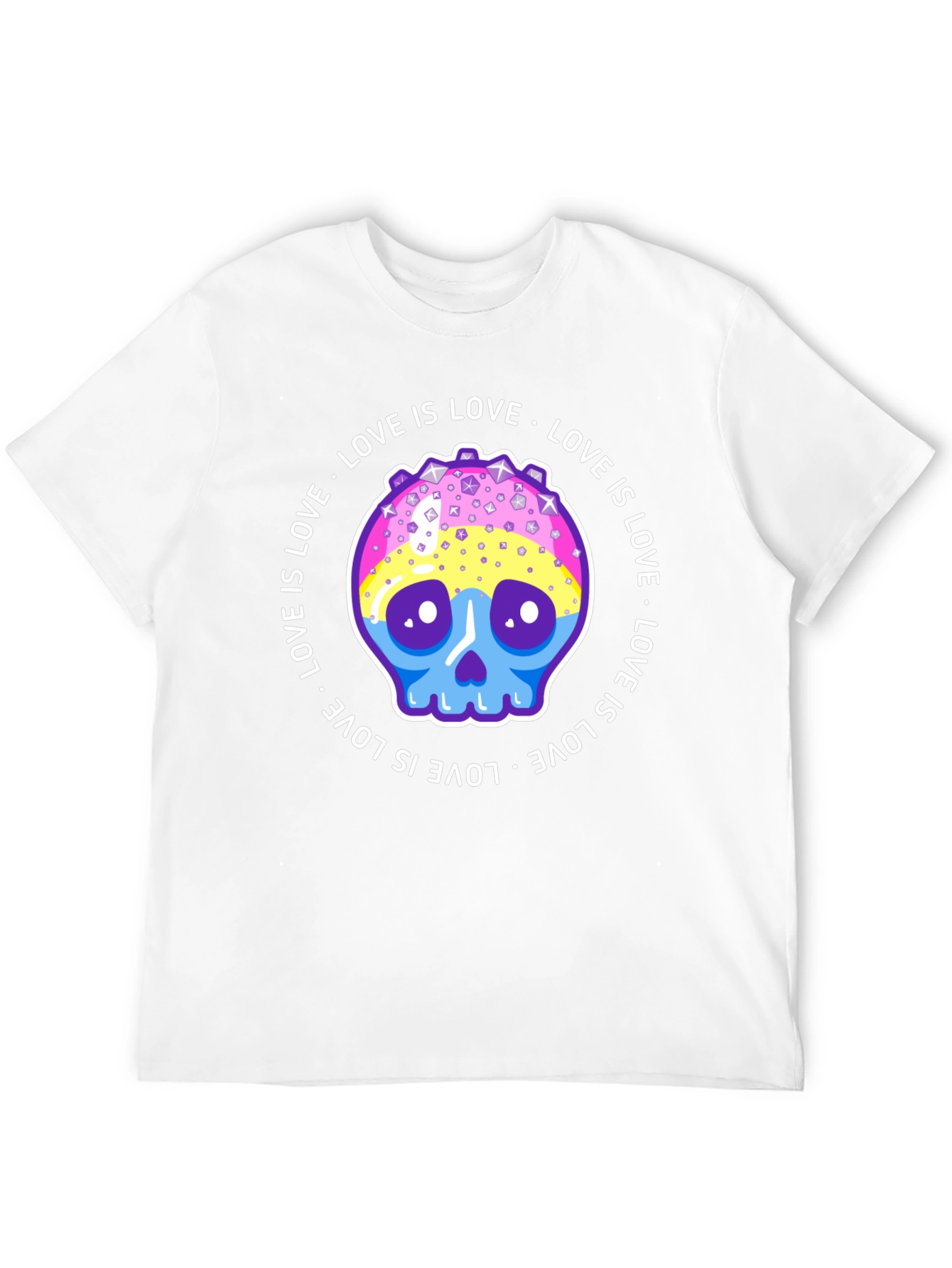 Love Is Love Pansexual Skull T-Shirt