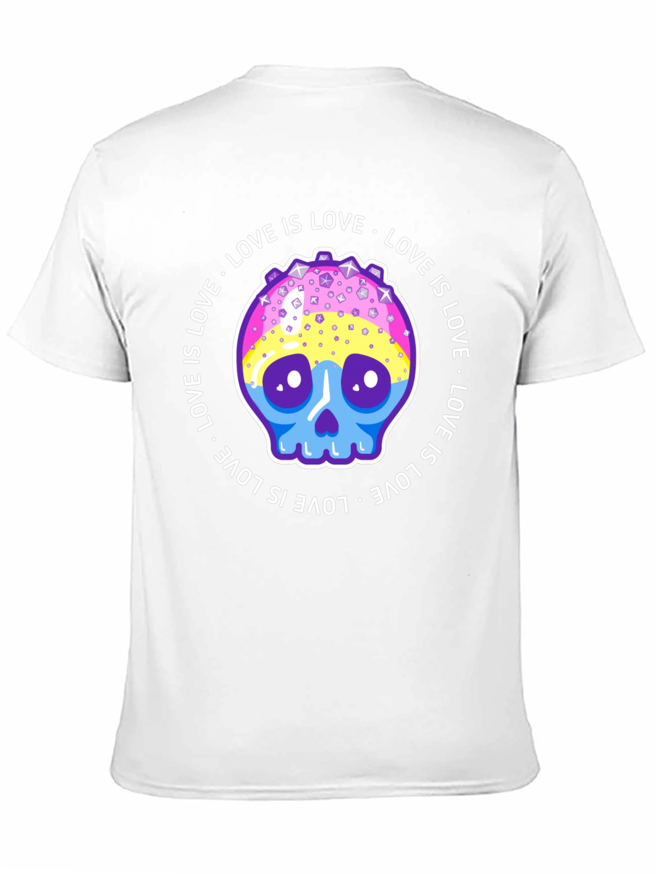 Love Is Love Pansexual Skull T-Shirt