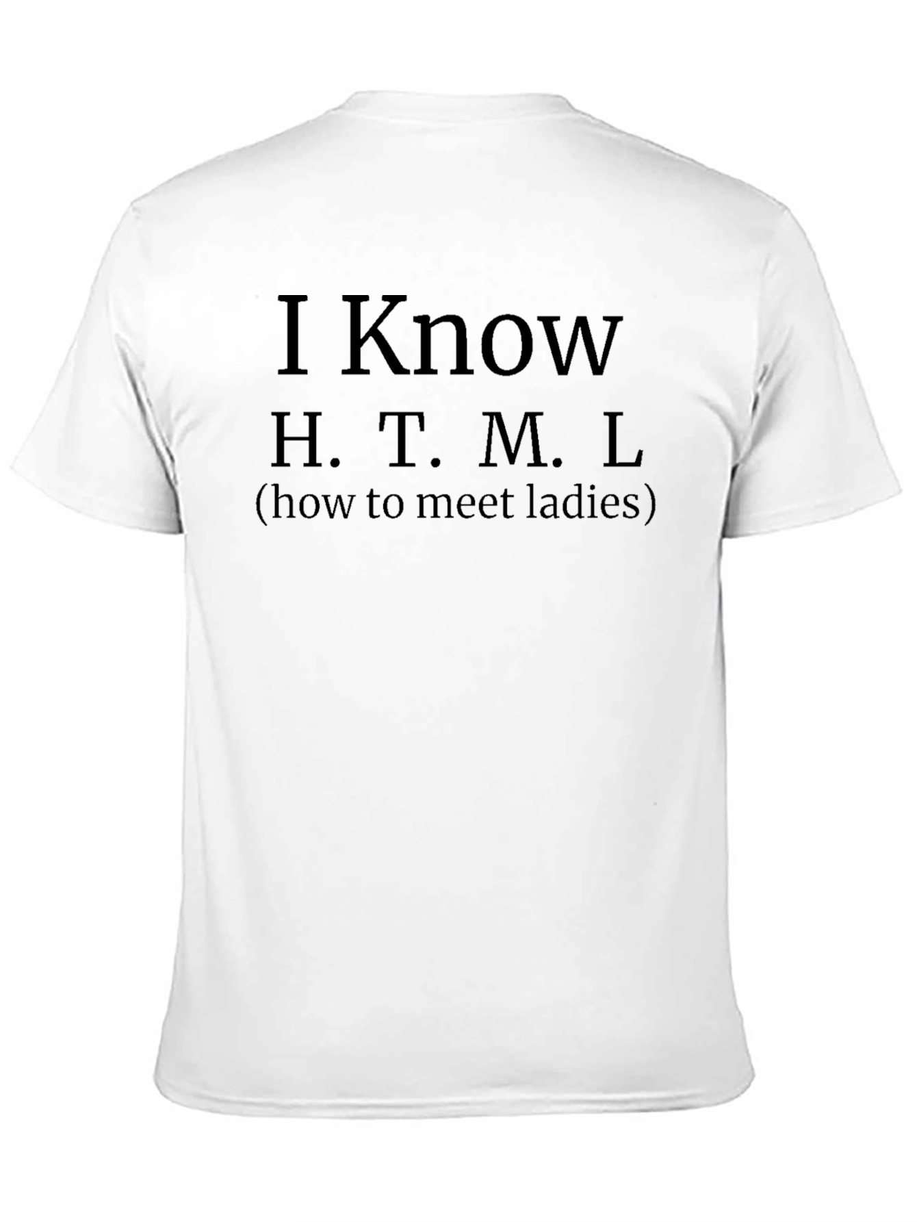 I Know HTML Funny Black T-Shirt