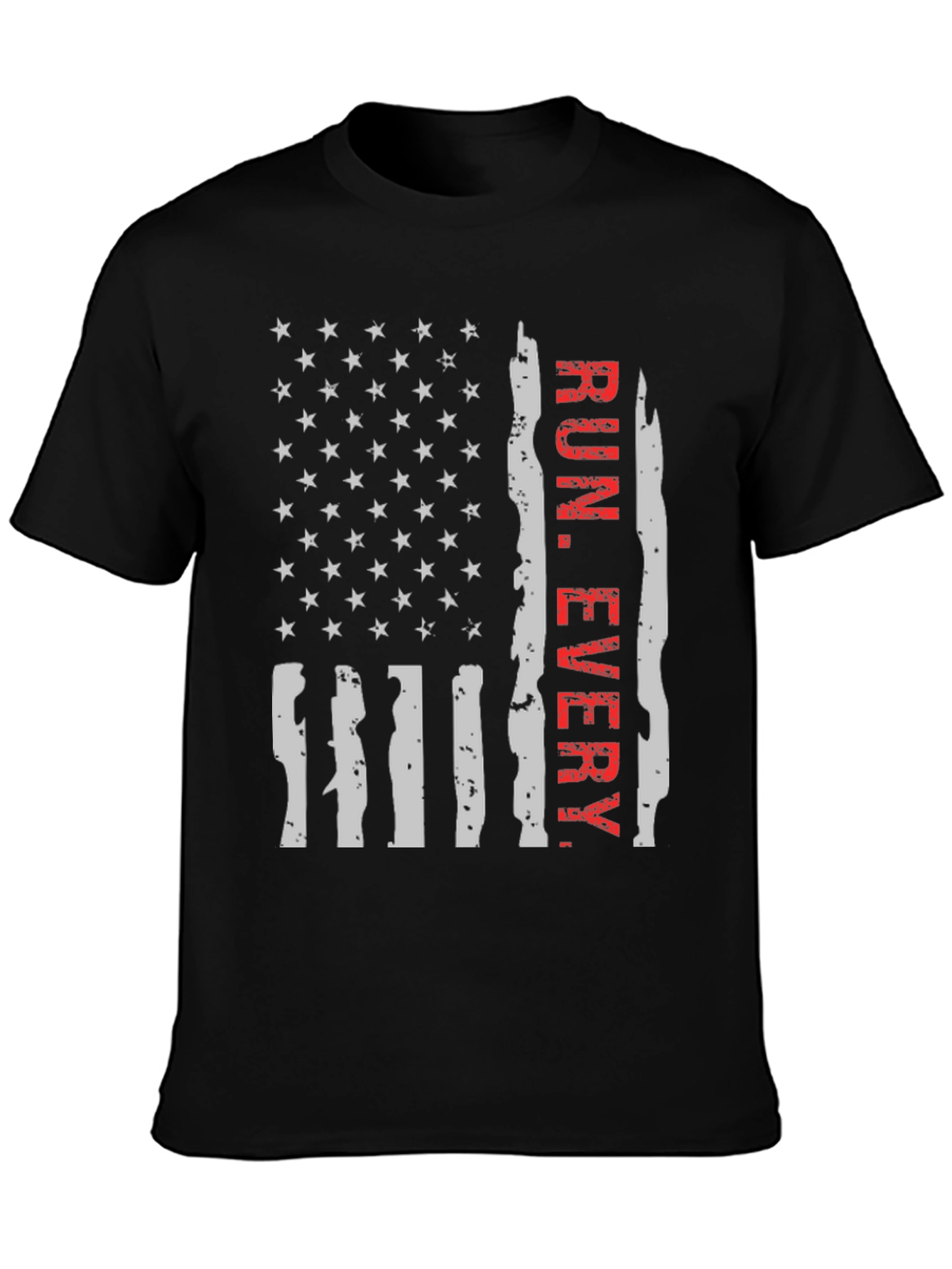 Run Every Day Flag Graphic Tee