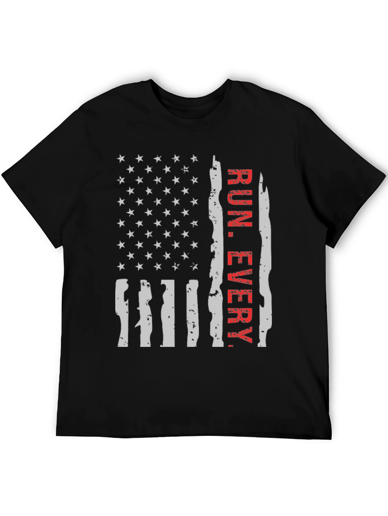 Run Every Day Flag Graphic Tee