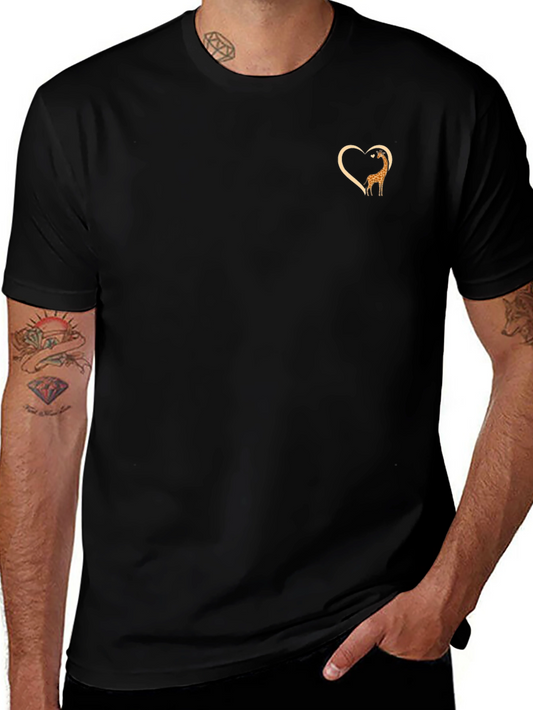 Giraffe Heart T-Shirt - Trendy Animal Lover Tee