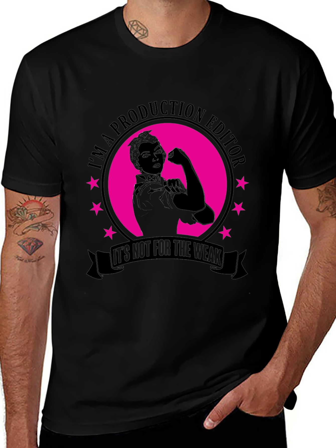 Production Editor Rosie the Riveter Style T-Shirt