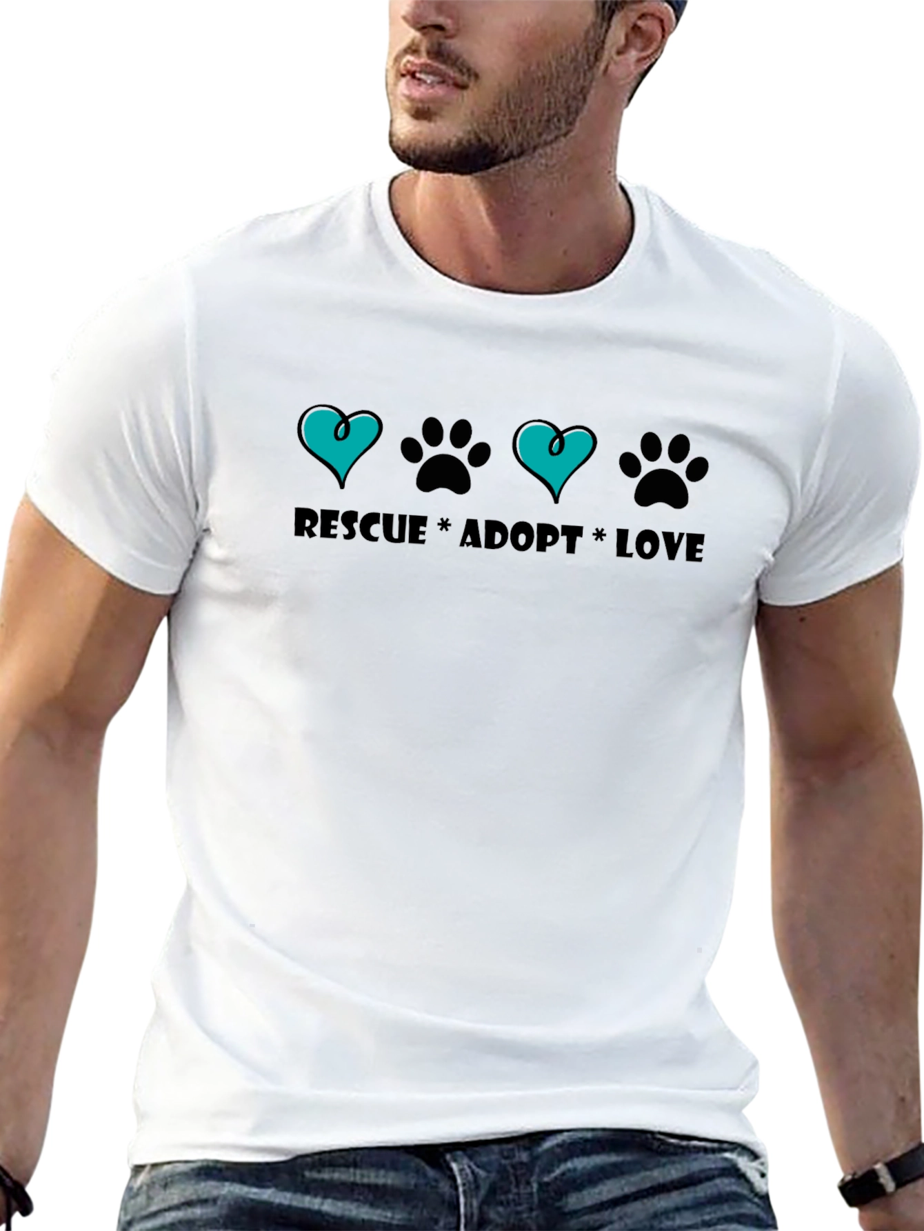 Rescue Adopt Love T-Shirt