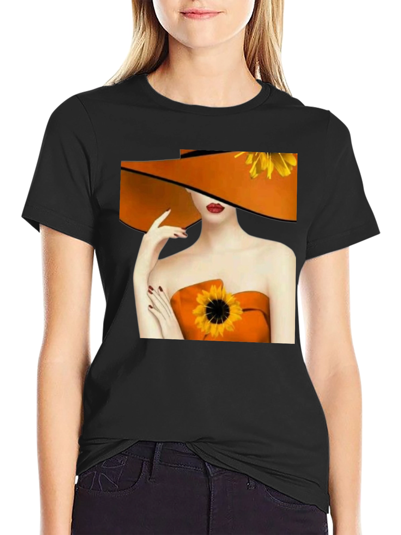 Sunflower Woman Graphic Tee