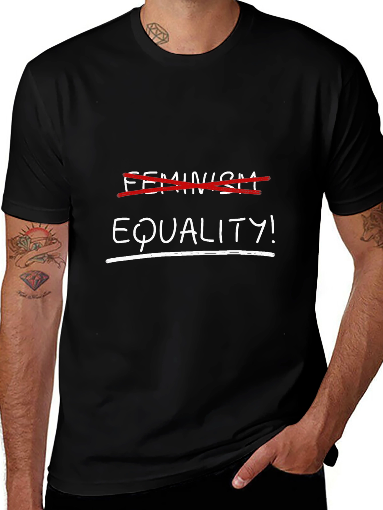 Equality Over Feminism Black T-Shirt