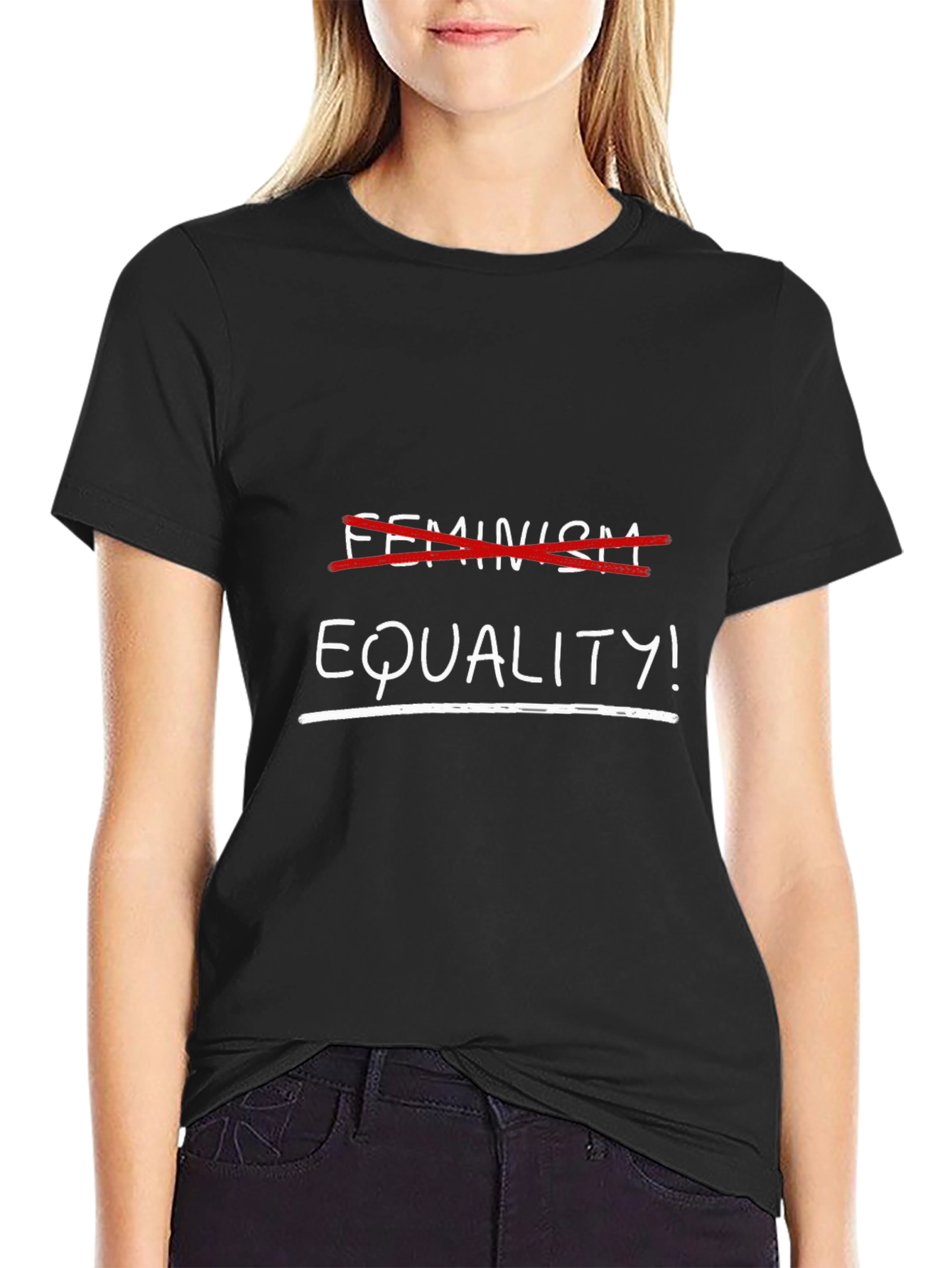 Equality Over Feminism Black T-Shirt