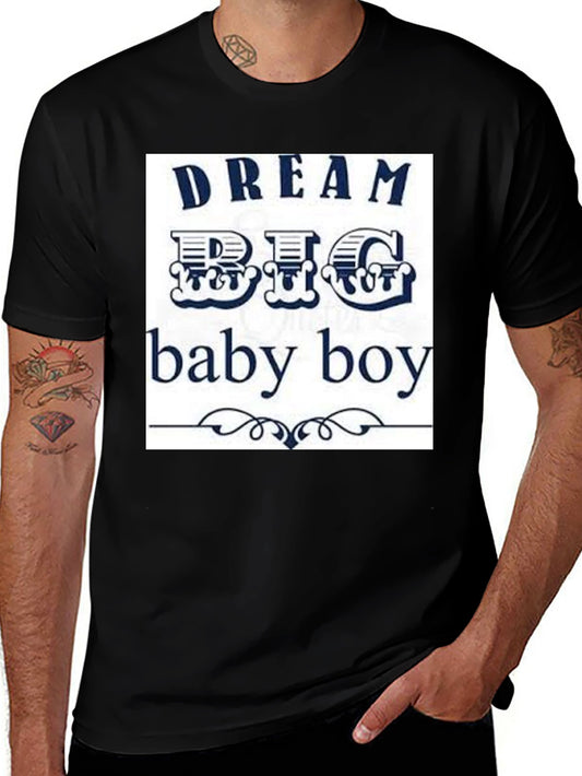 Dream Big Baby Boy Black Graphic Tee
