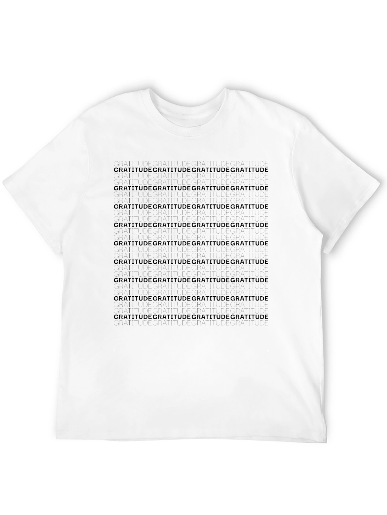 Gratitude Graphic Print Black T-Shirt