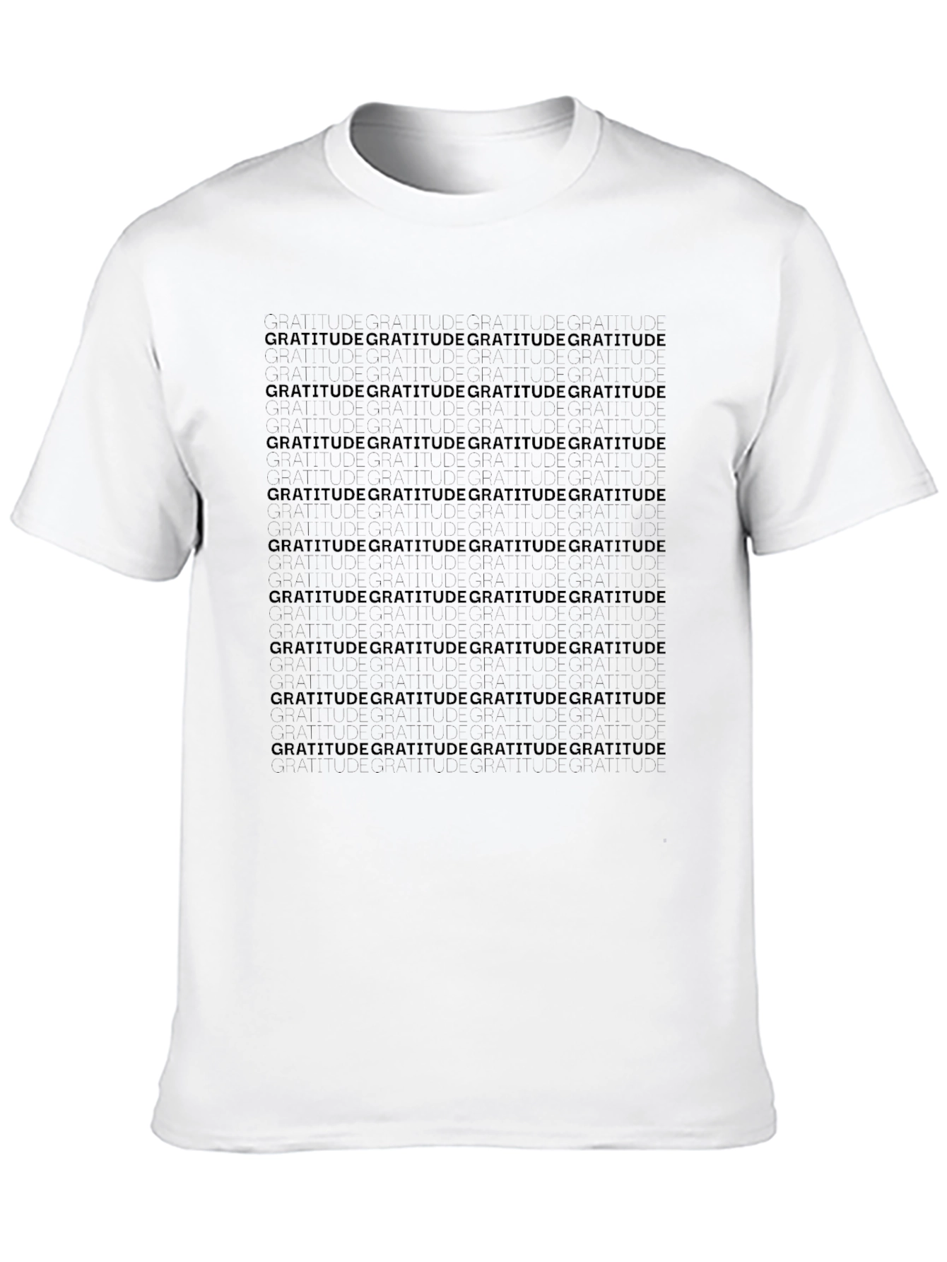 Gratitude Graphic Print Black T-Shirt