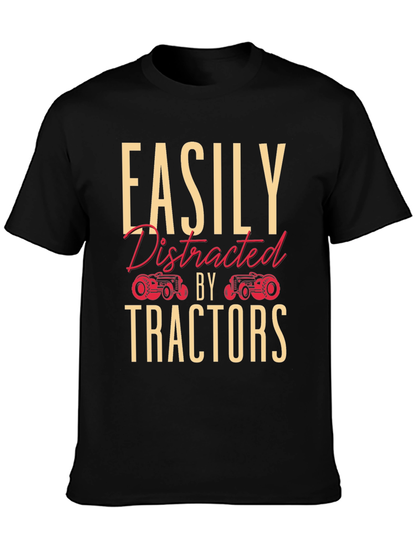Easily Distracted By Tractors Graphic Tee