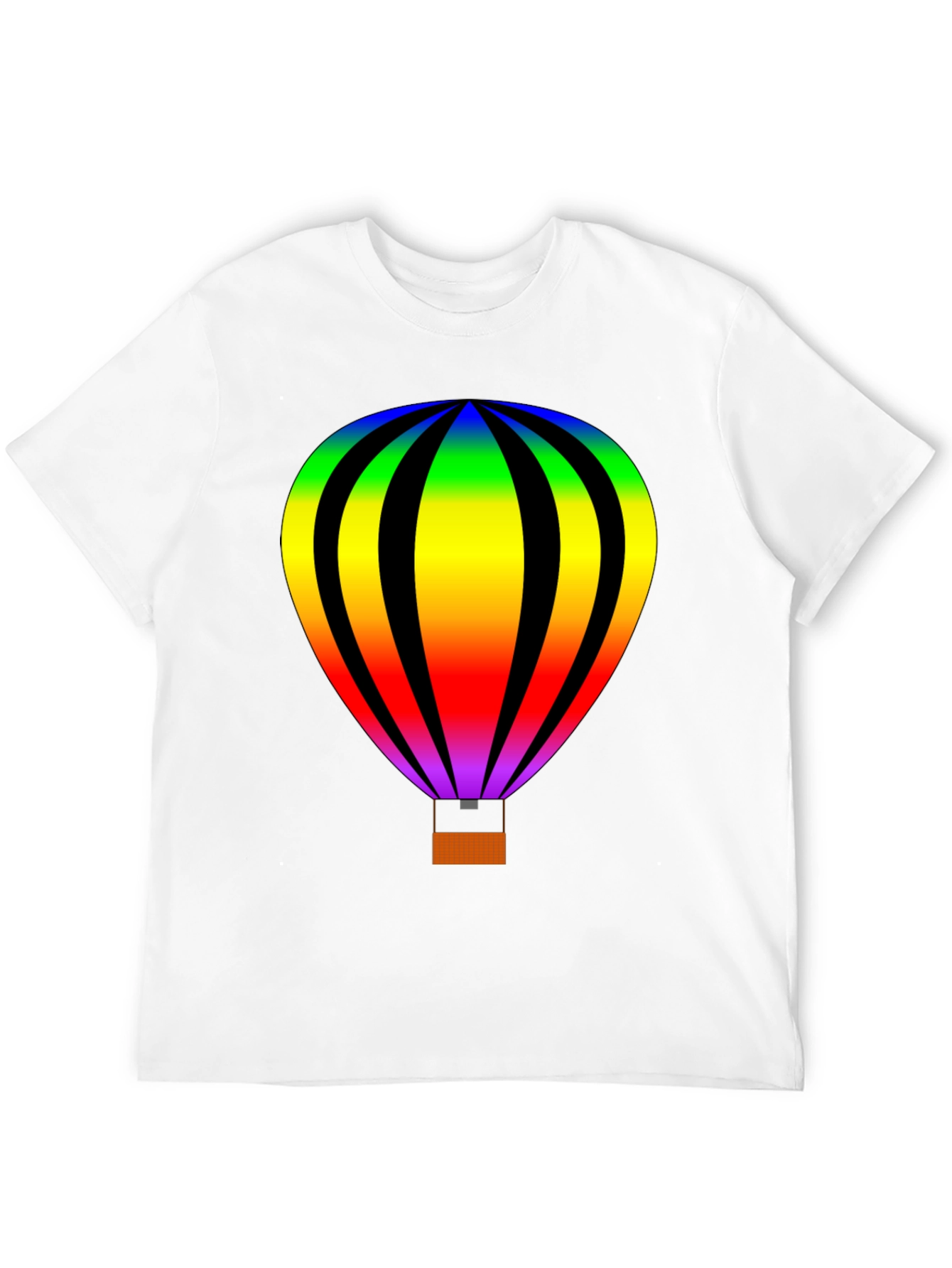 Rainbow Hot Air Balloon Graphic Tee - Unisex