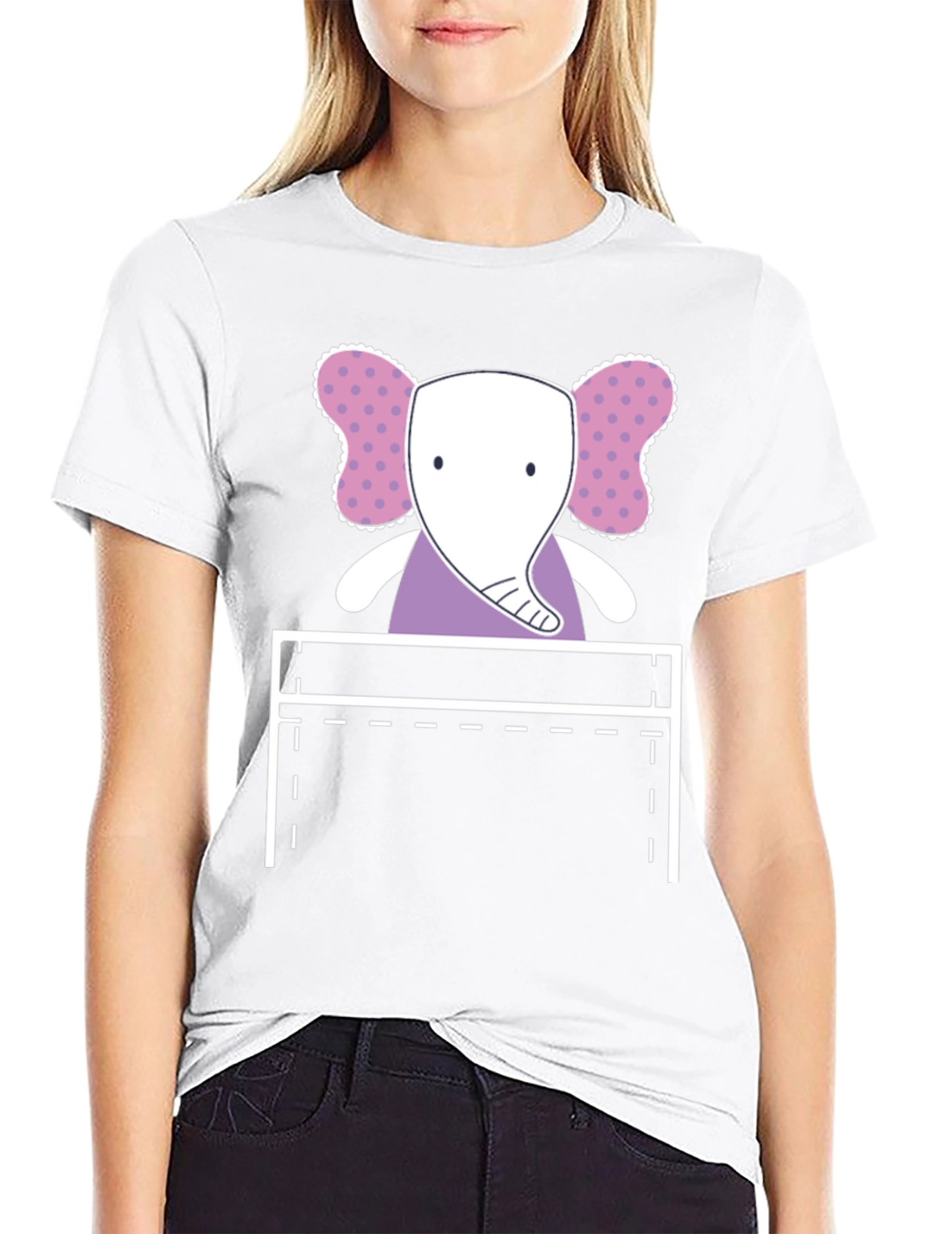 Cute Elephant Pocket Graphic Tee