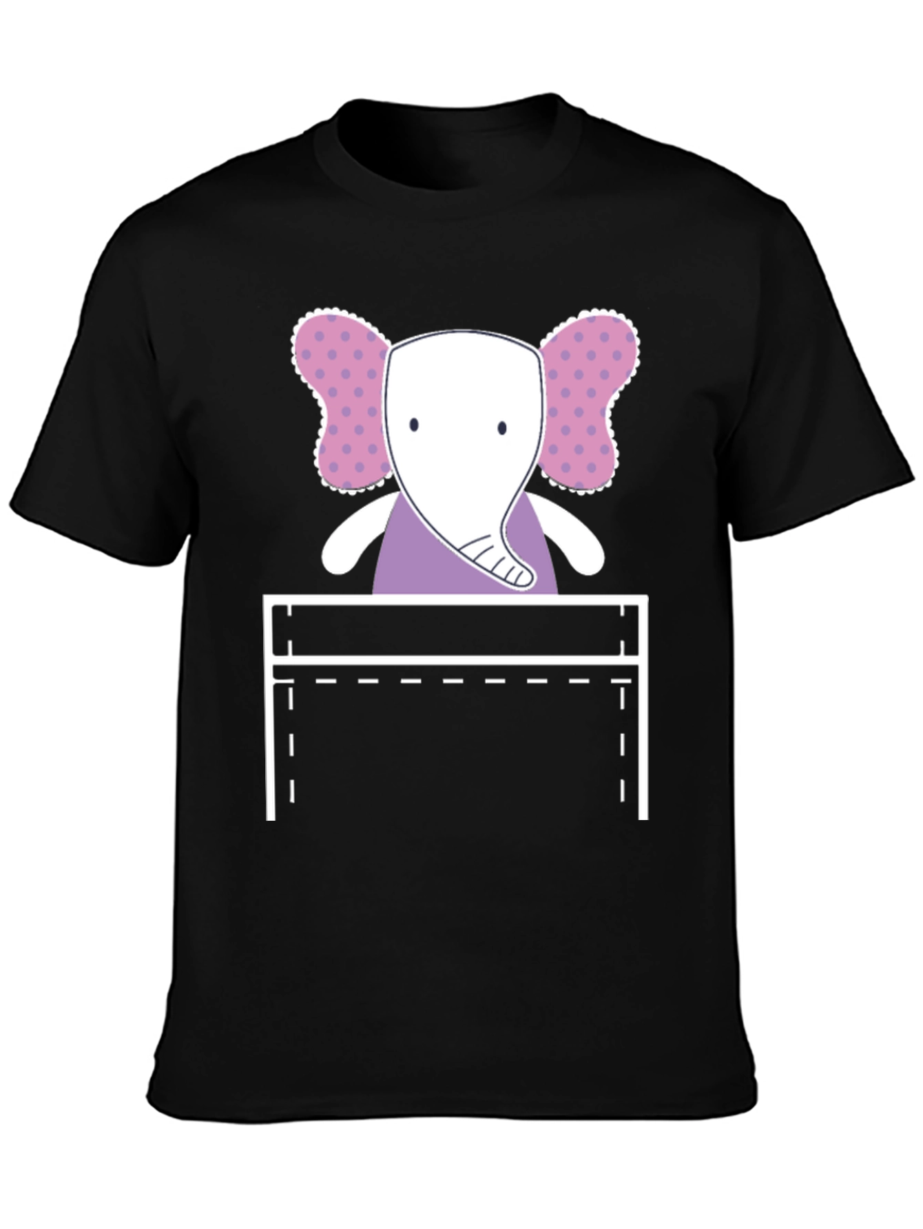 Cute Elephant Pocket Graphic Tee