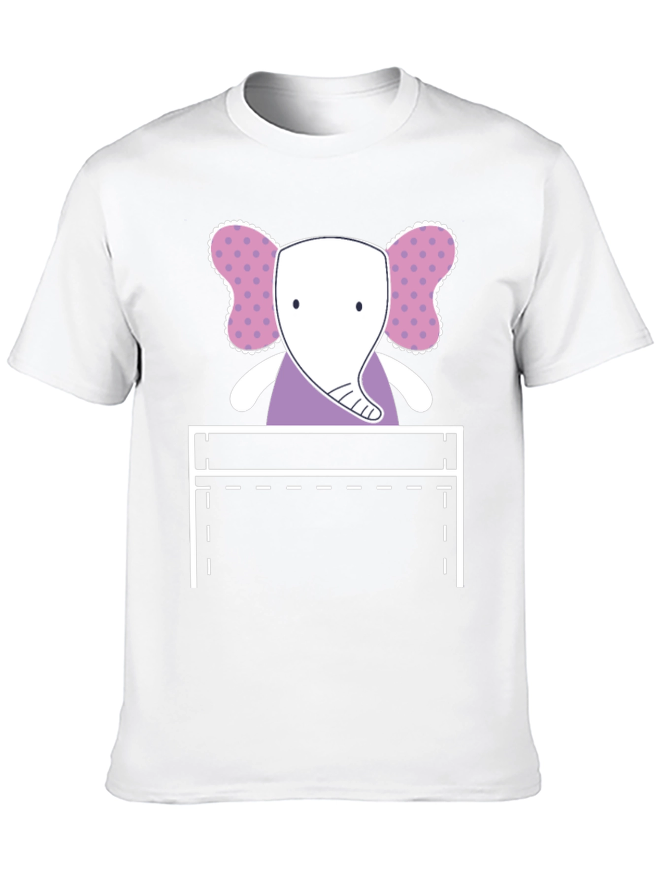 Cute Elephant Pocket Graphic Tee