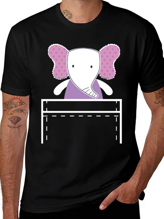 Cute Elephant Pocket Graphic Tee