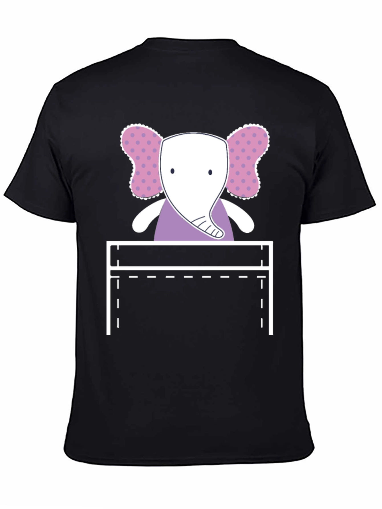Cute Elephant Pocket Graphic Tee