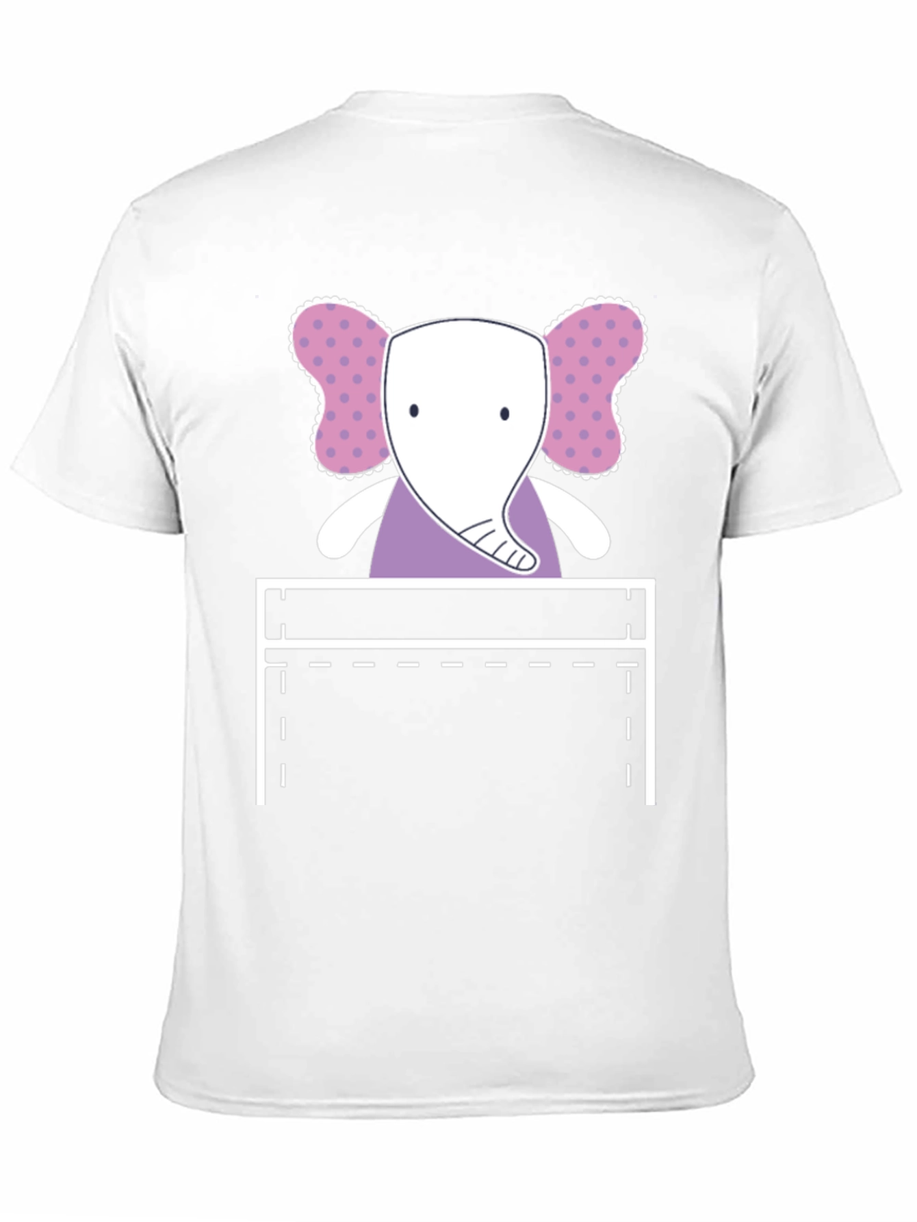 Cute Elephant Pocket Graphic Tee