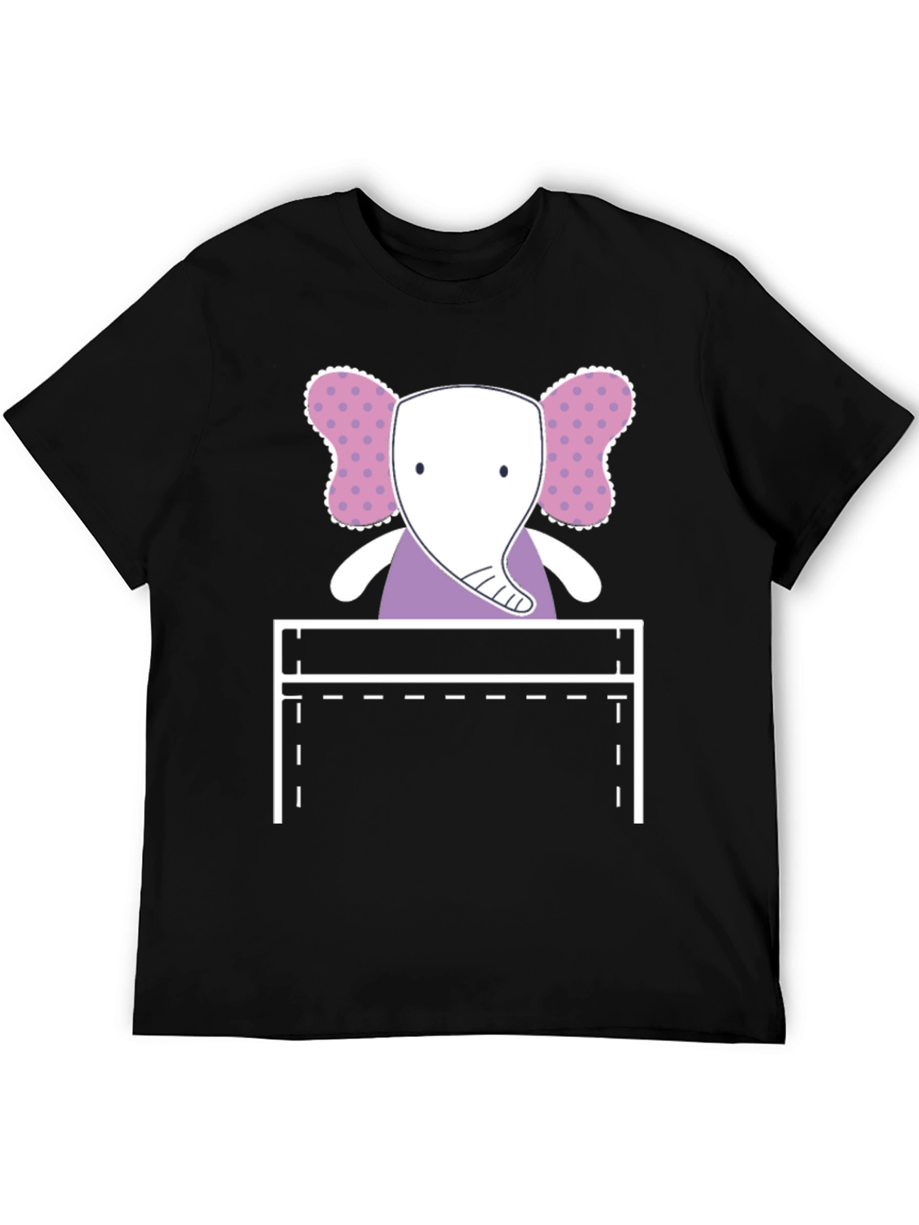 Cute Elephant Pocket Graphic Tee