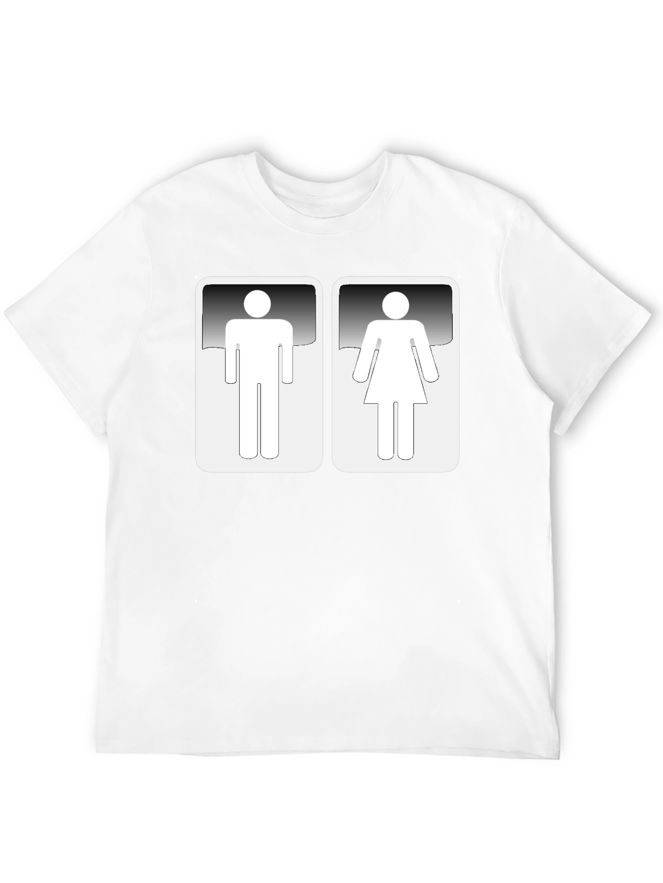 Unisex Restroom Sign Graphic Black T-Shirt