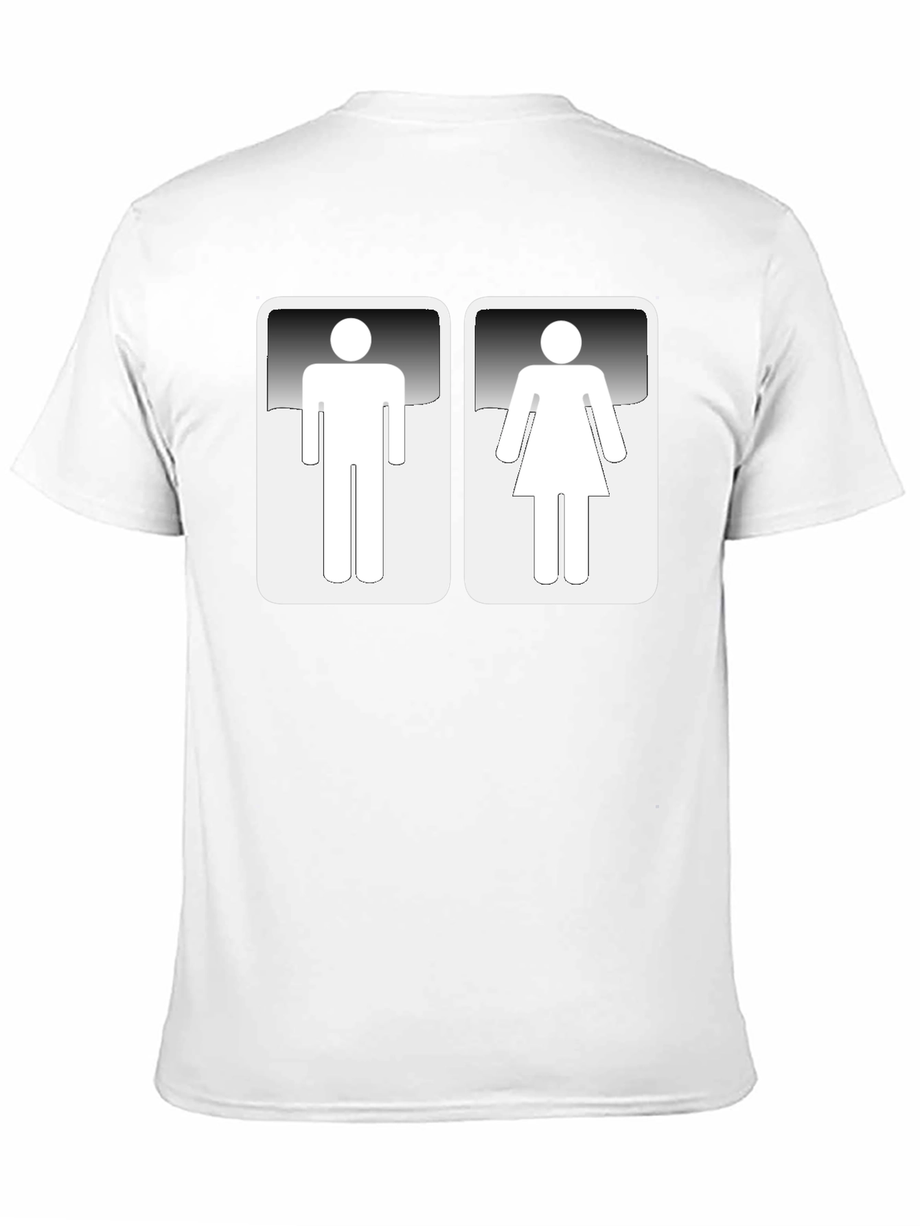 Unisex Restroom Sign Graphic Black T-Shirt