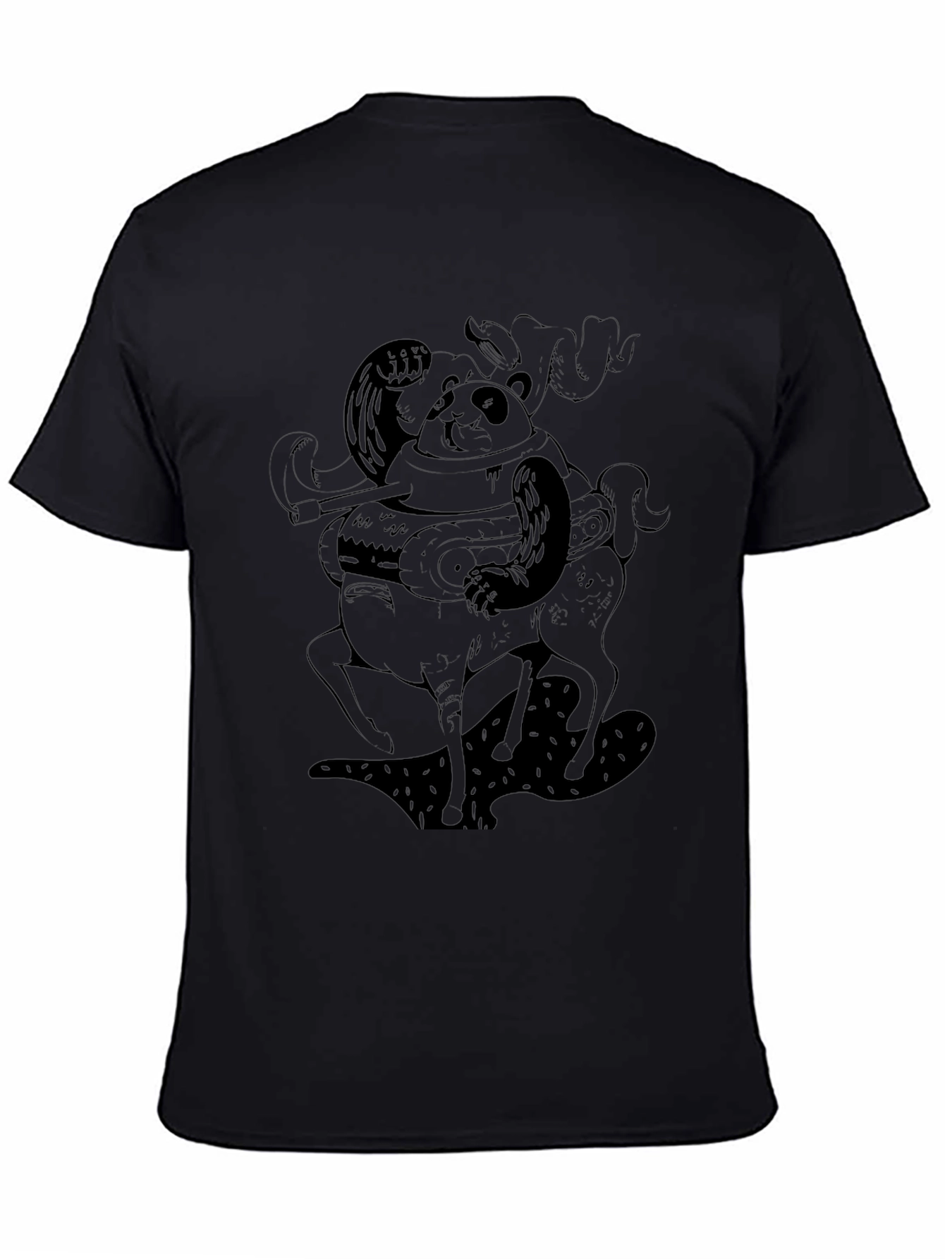 Panda Moose Hybrid Graphic Tee - Unique Design!