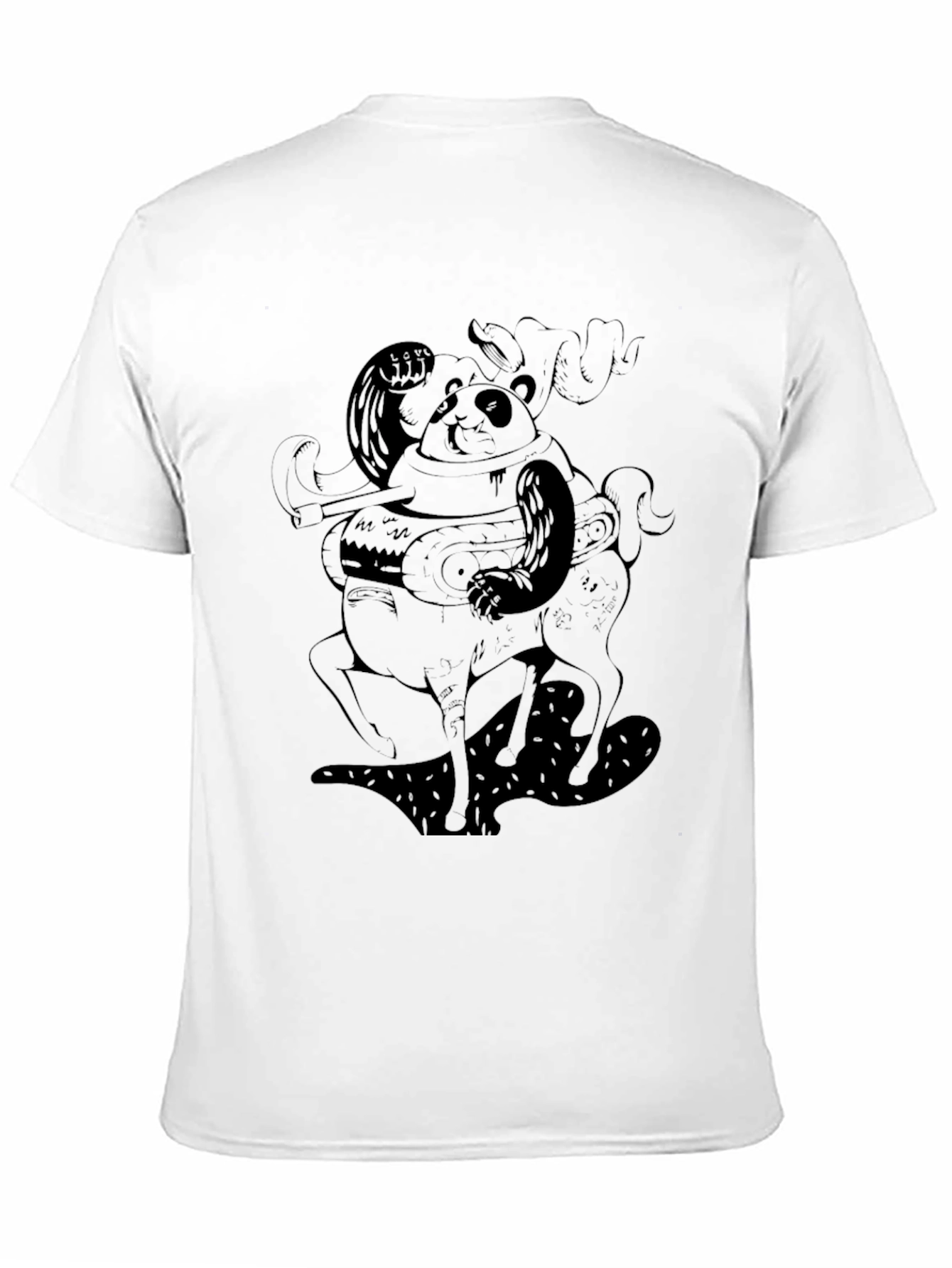 Panda Moose Hybrid Graphic Tee - Unique Design!