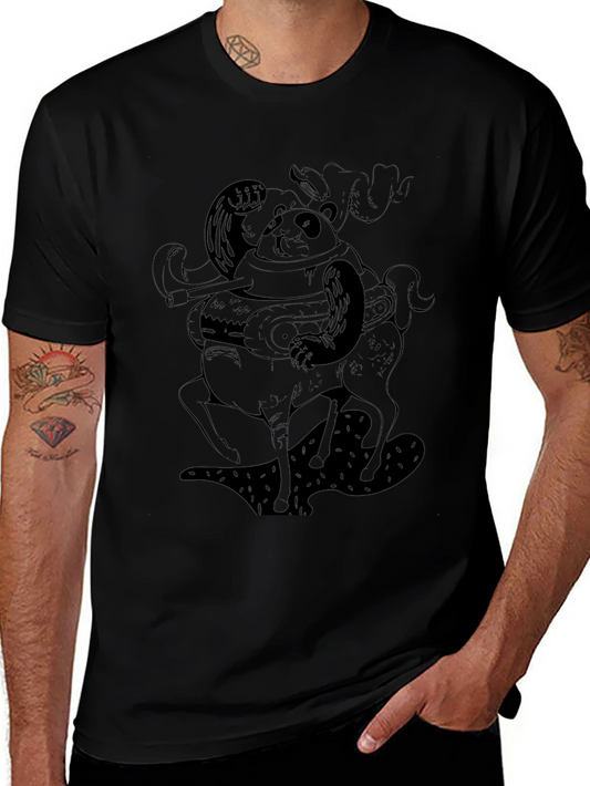 Panda Moose Hybrid Graphic Tee - Unique Design!