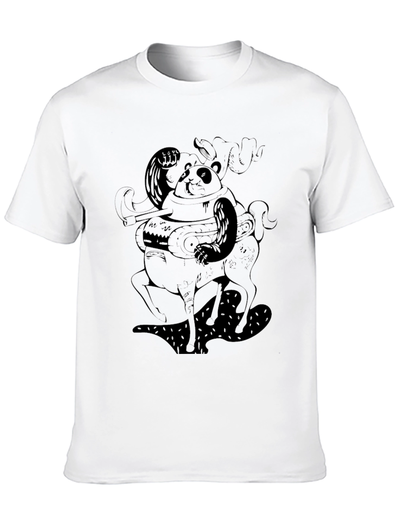 Panda Moose Hybrid Graphic Tee - Unique Design!