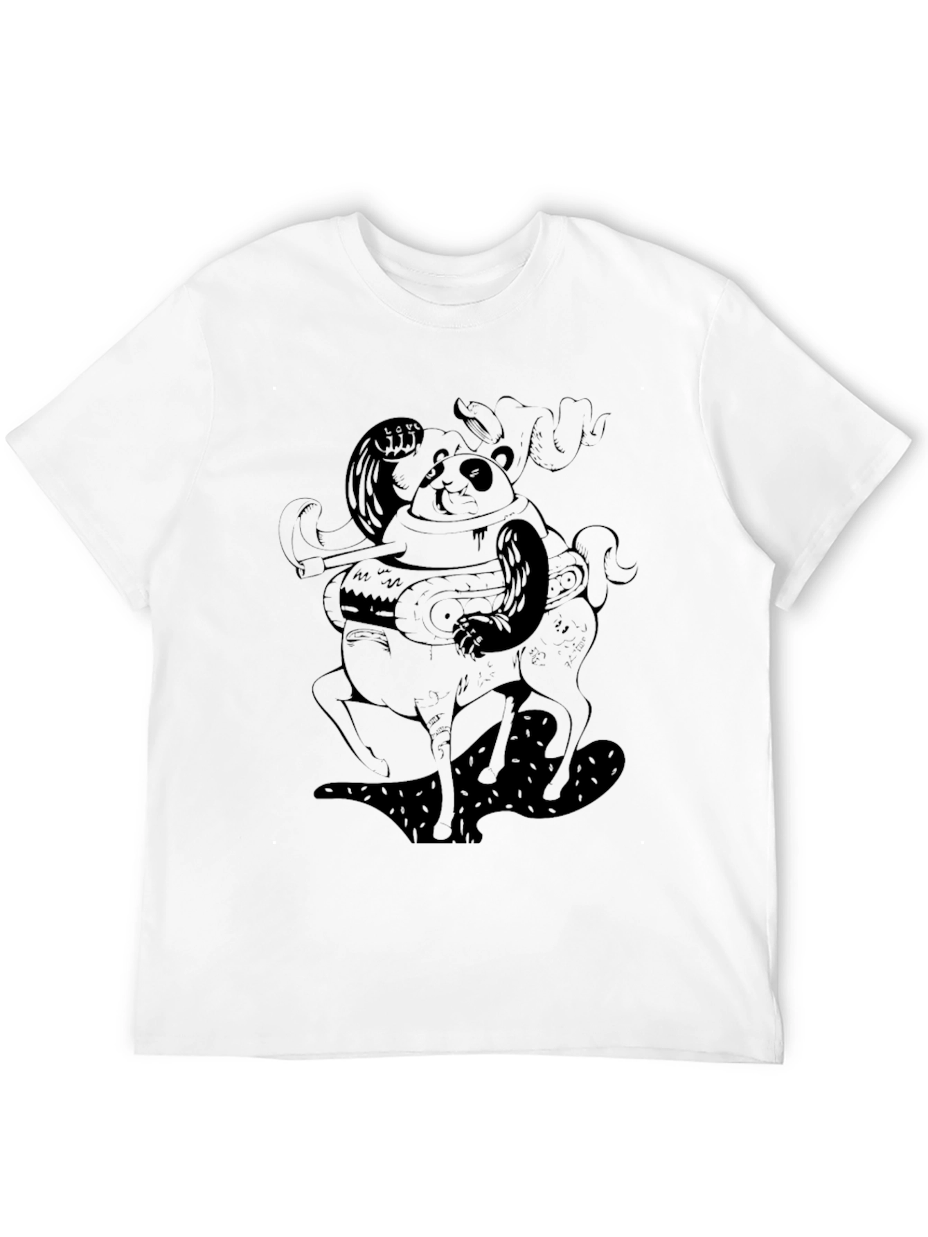 Panda Moose Hybrid Graphic Tee - Unique Design!