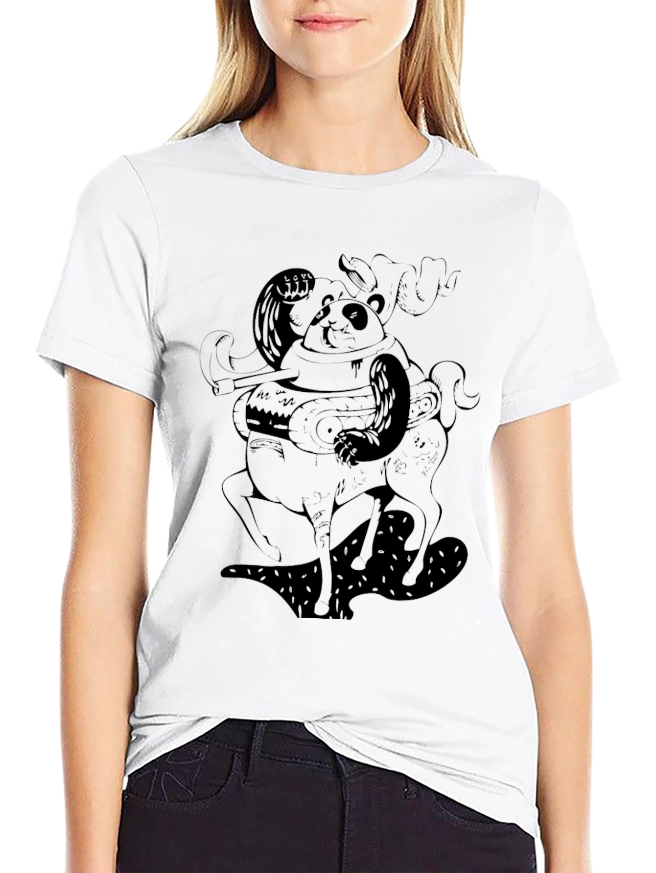 Panda Moose Hybrid Graphic Tee - Unique Design!
