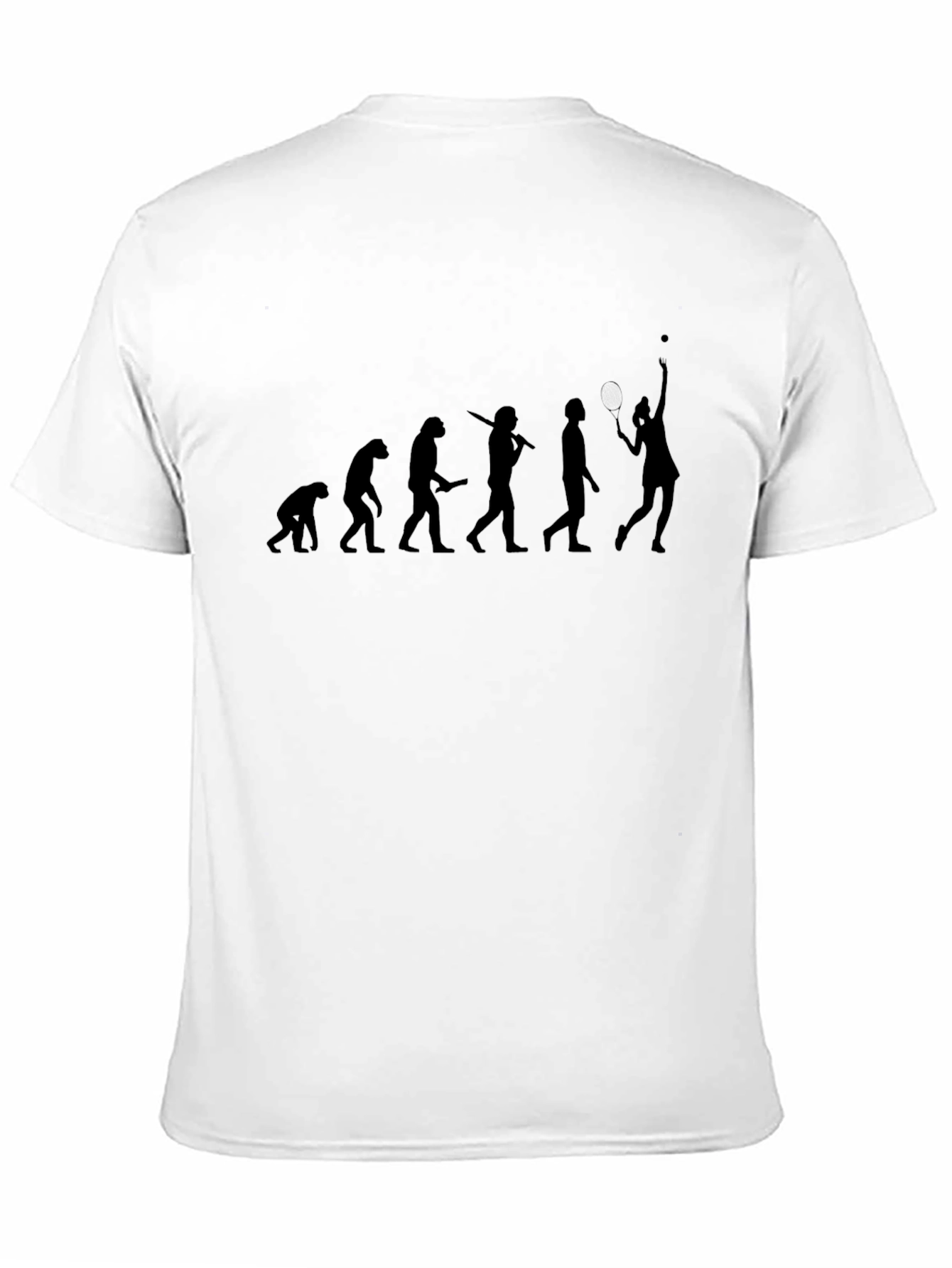 Evolution of Tennis T-Shirt - Black Graphic Tee