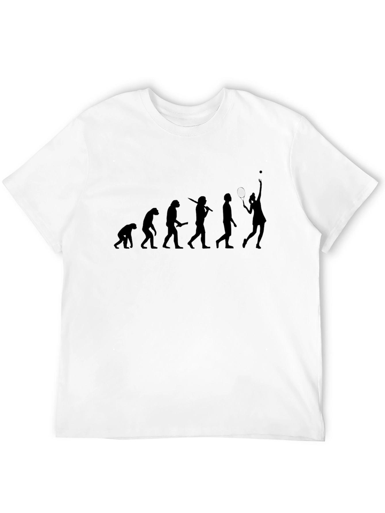 Evolution of Tennis T-Shirt - Black Graphic Tee