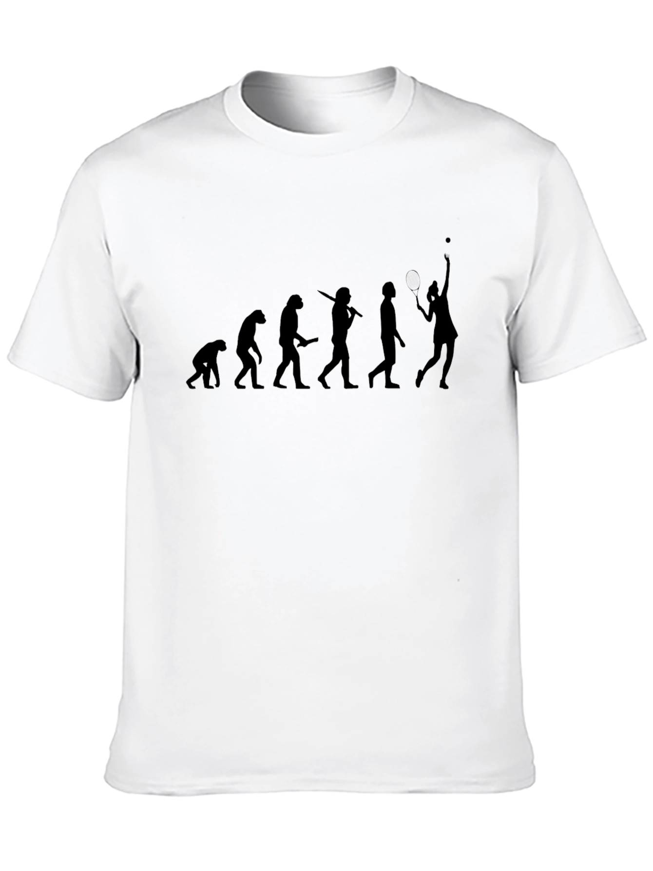 Evolution of Tennis T-Shirt - Black Graphic Tee