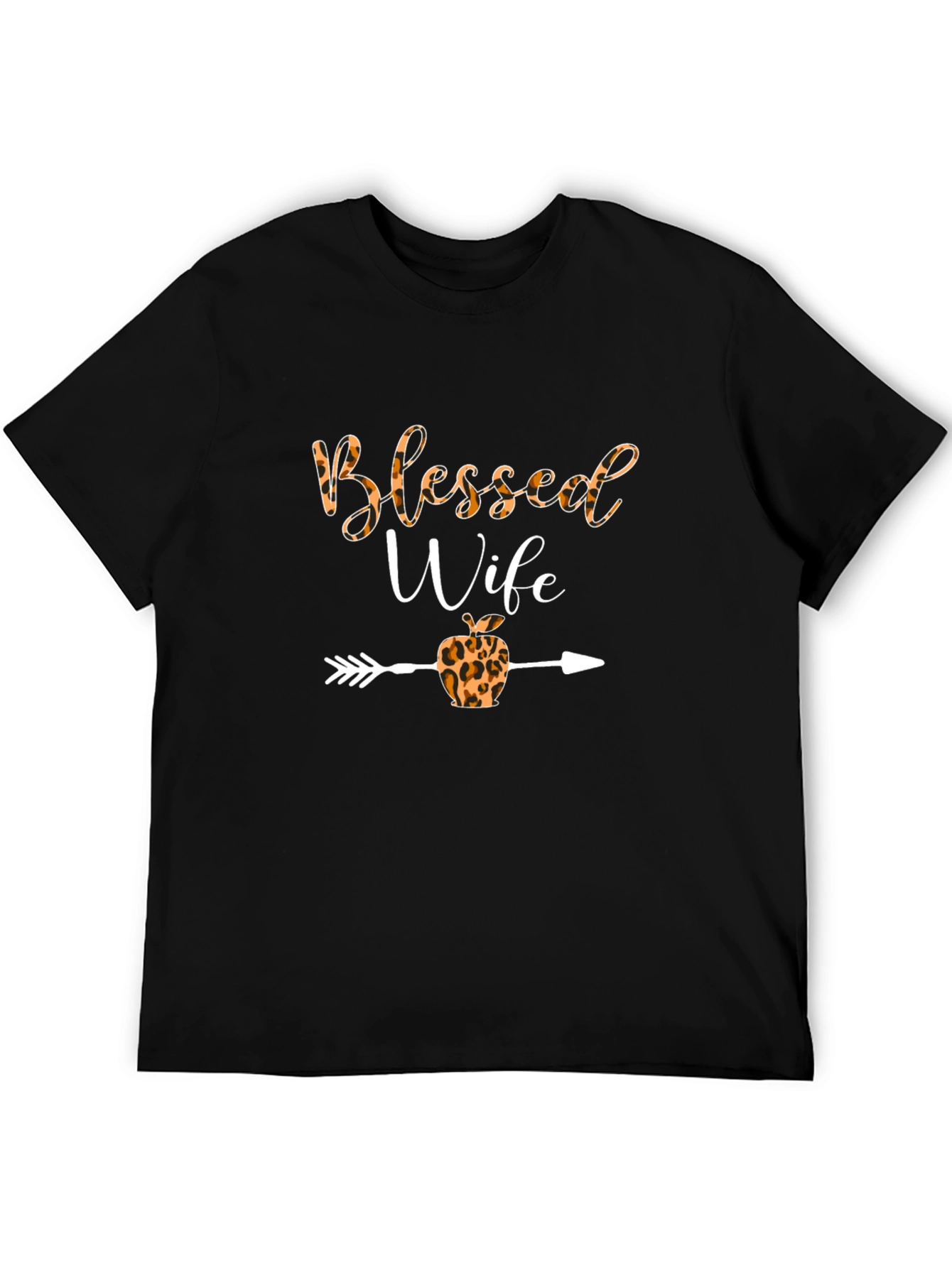 Blessed Wife Graphic Tee - Leopard Print