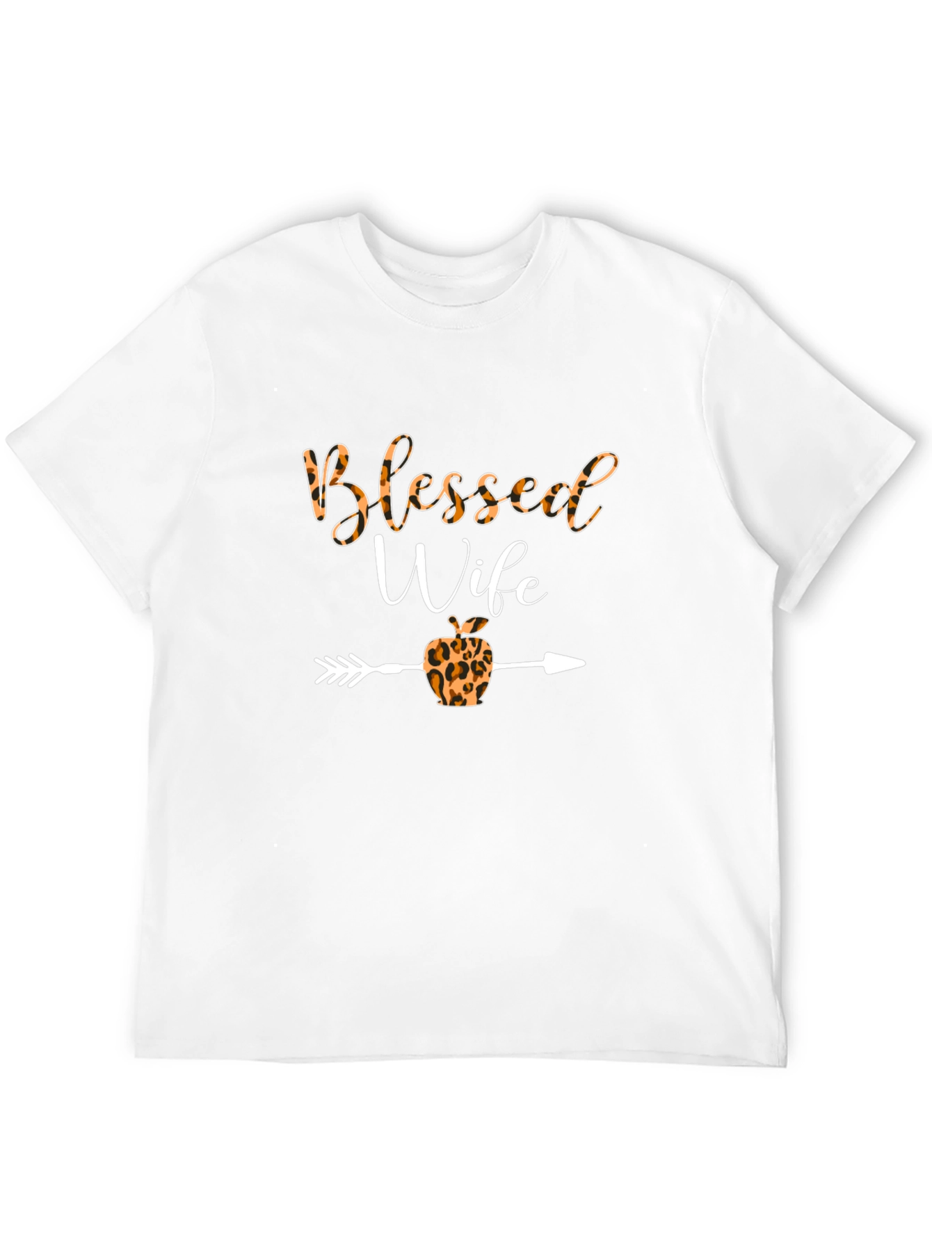 Blessed Wife Graphic Tee - Leopard Print
