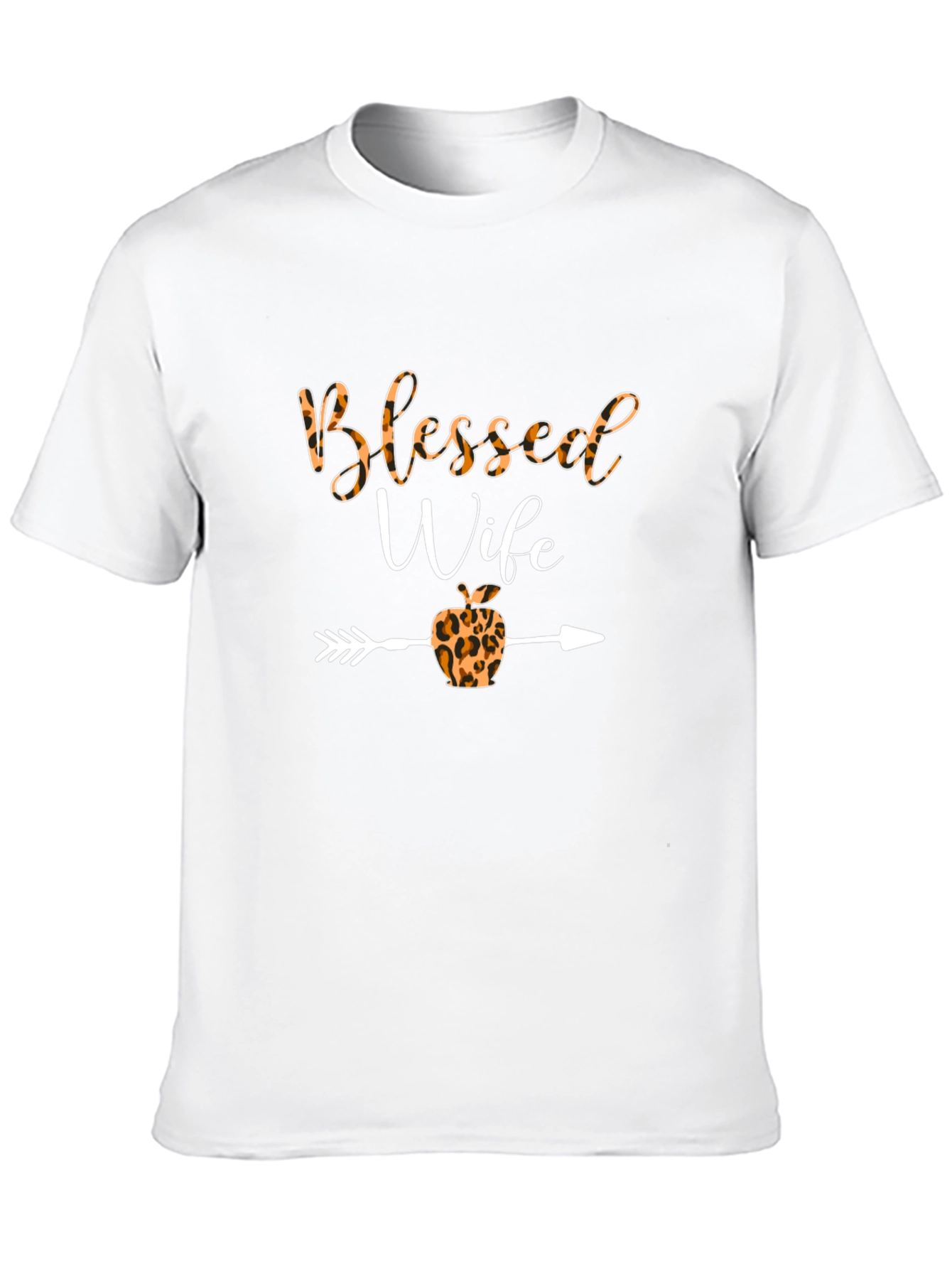 Blessed Wife Graphic Tee - Leopard Print