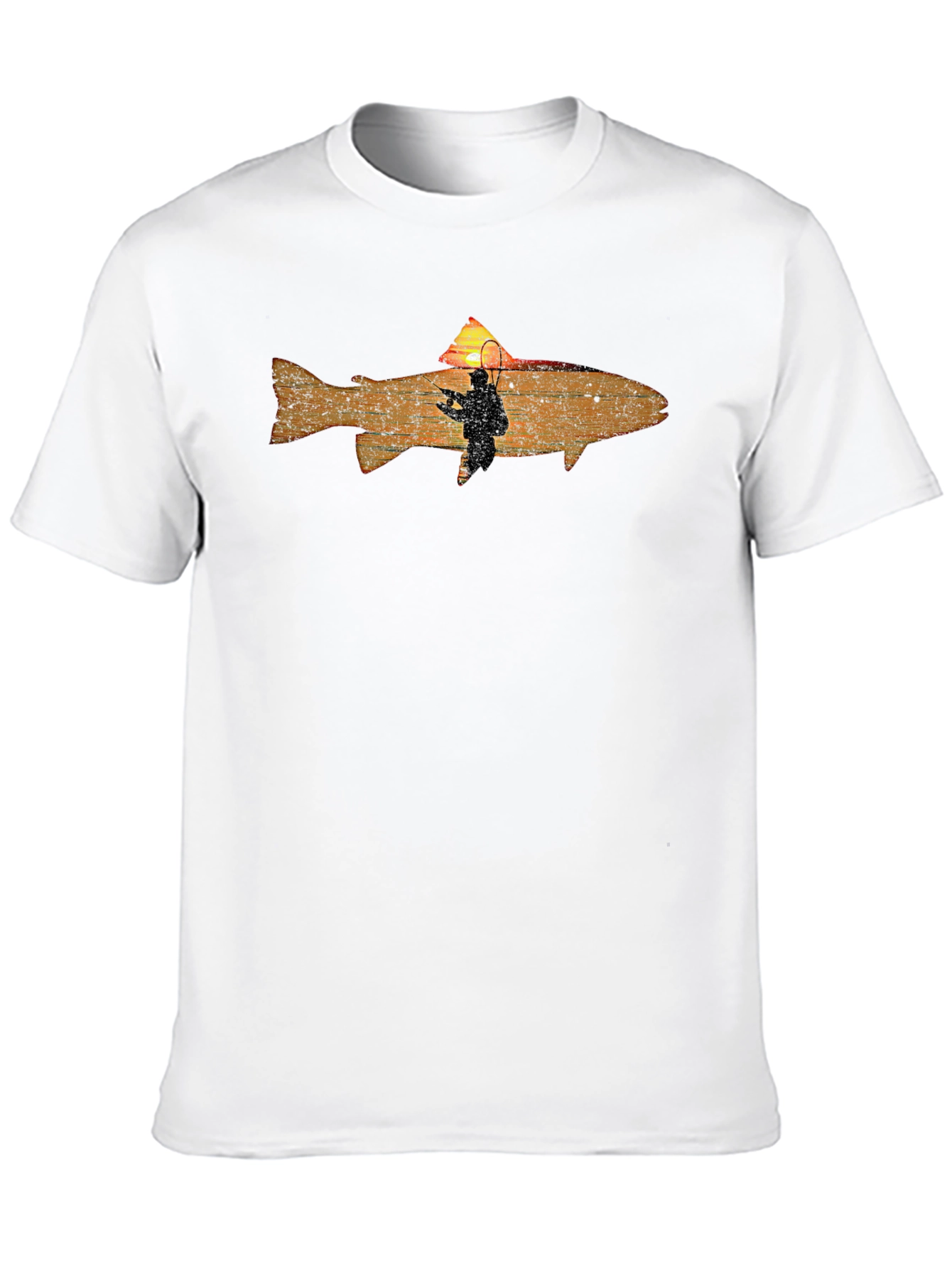 Fishing Sunset T-Shirt - Angler Silhouette Tee