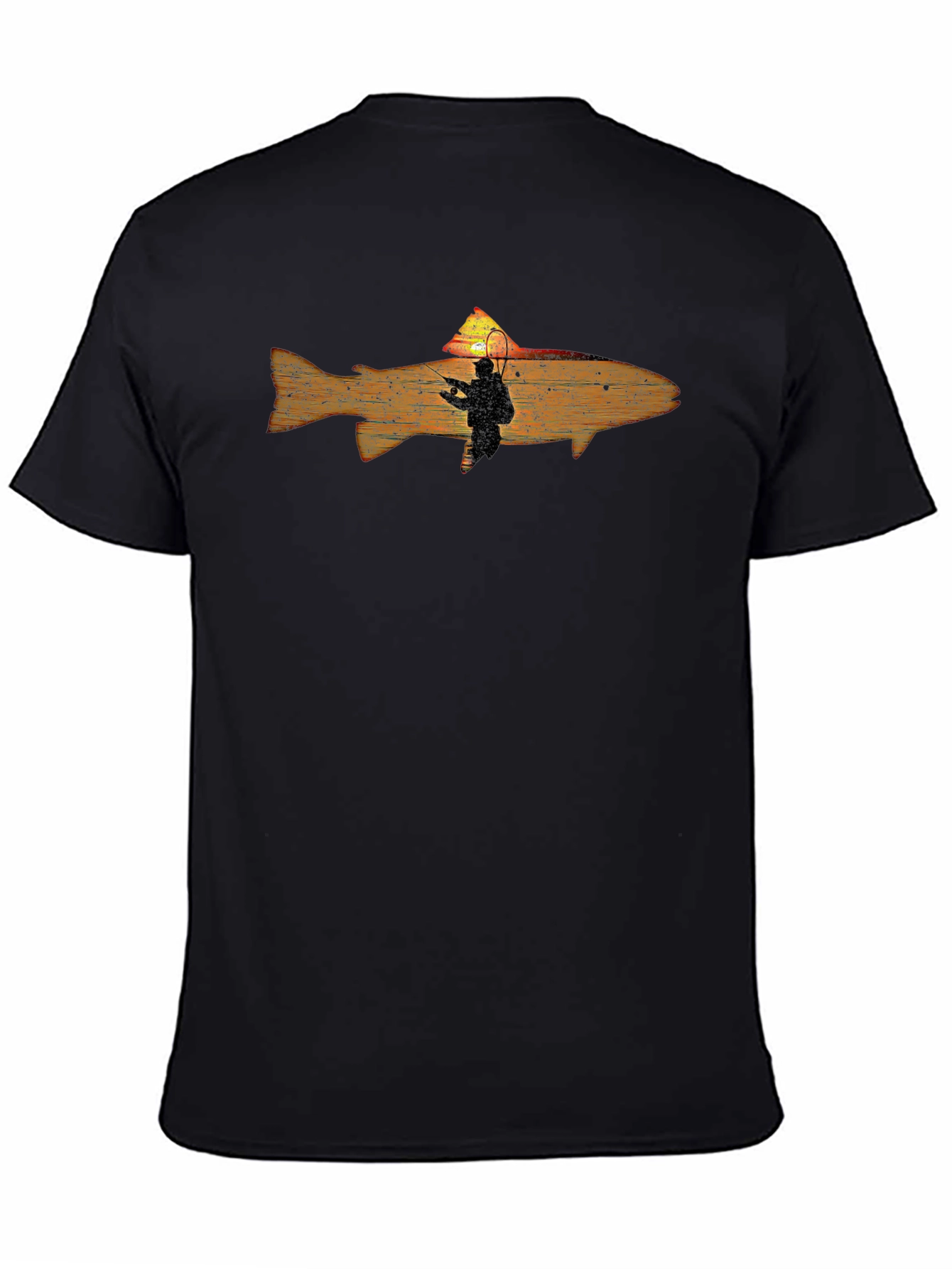 Fishing Sunset T-Shirt - Angler Silhouette Tee