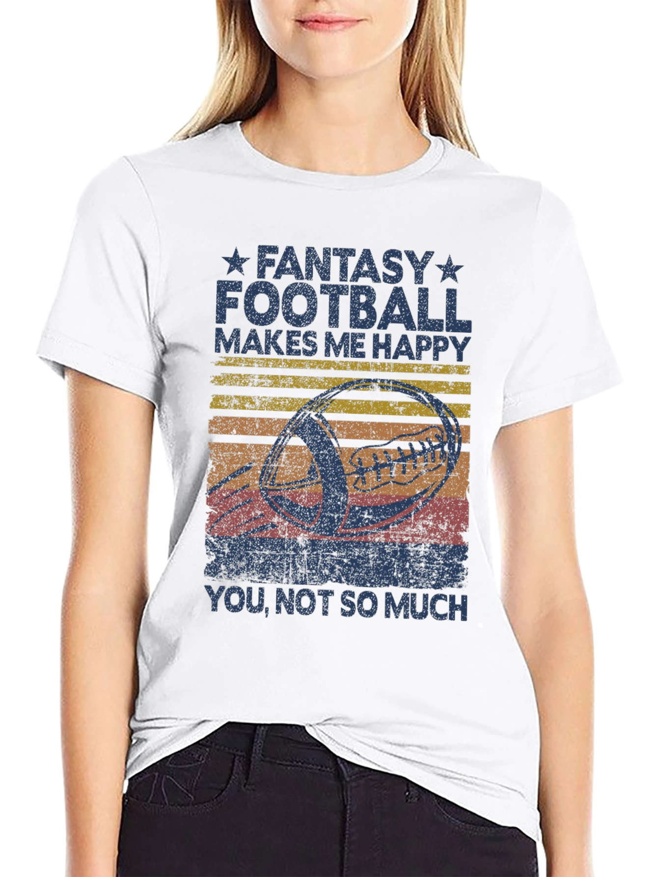 Fantasy Football Makes Me Happy T-Shirt