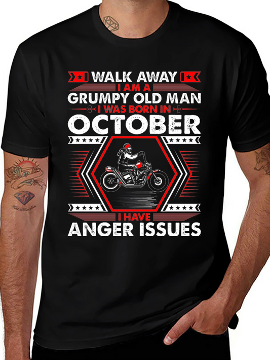 Grumpy Old Man Born in October T-Shirt