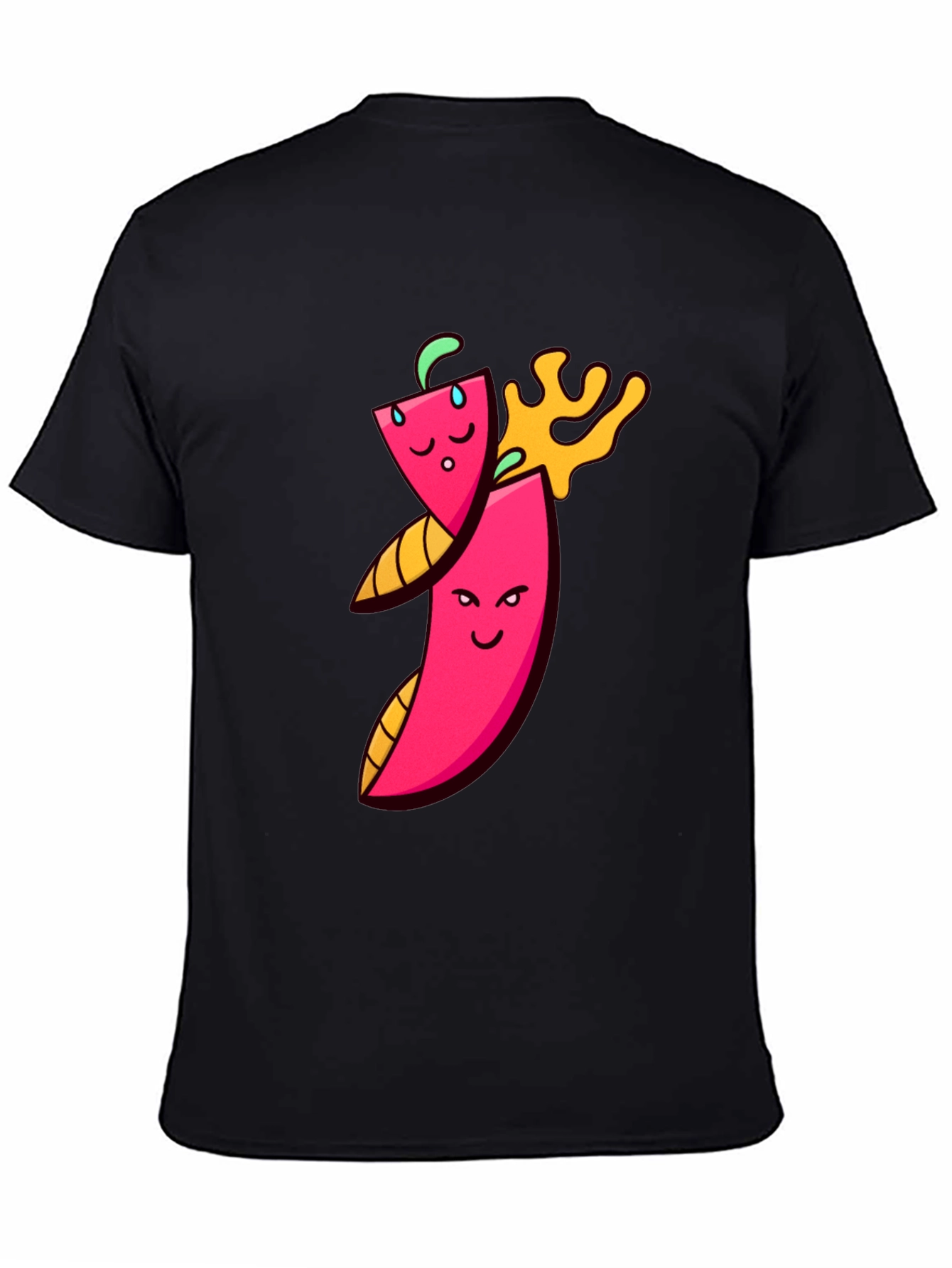Spicy Chili Pepper Cartoon Graphic T-Shirt